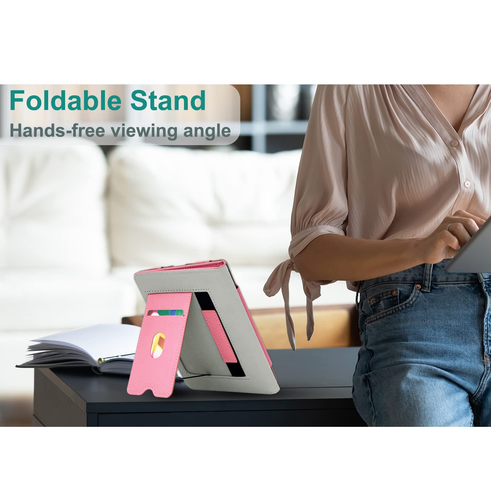 Rsaquar Kindle Paperwhite Case For 11Th Generation 6.8'' And Signature Edition 2021 Released, Premium Pu Leather Cover With Auto