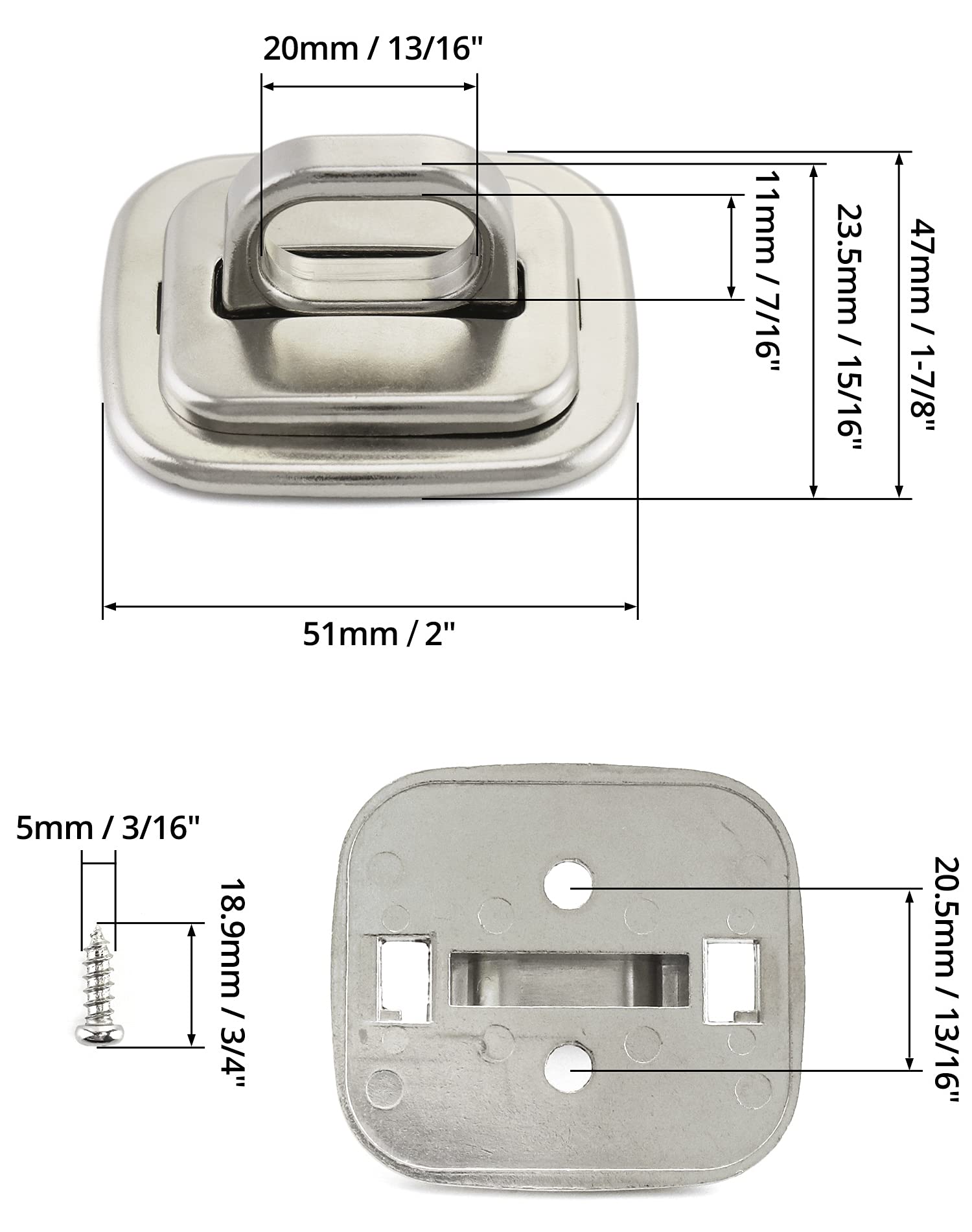 Qwork Laptop Cable Lock Anchor, 10 Pack Steel Desk Mount Anchor Accessory, Security Anchor Base Plate For Laptop Cable Locks, Fo