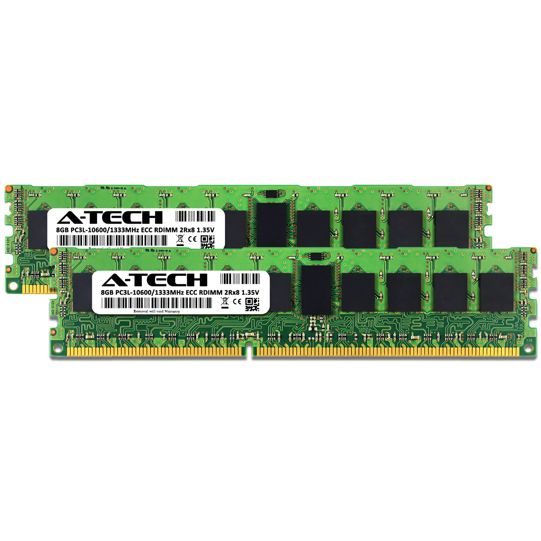 A Tech 16Gb Kit (2X8Gb) Ddr3/Ddr3L 1333Mhz Pc3L 10600R Ecc Rdimm 2Rx8 Dual Rank 1.35V Ecc Registered Dimm 240 Pin Server Ram Mem