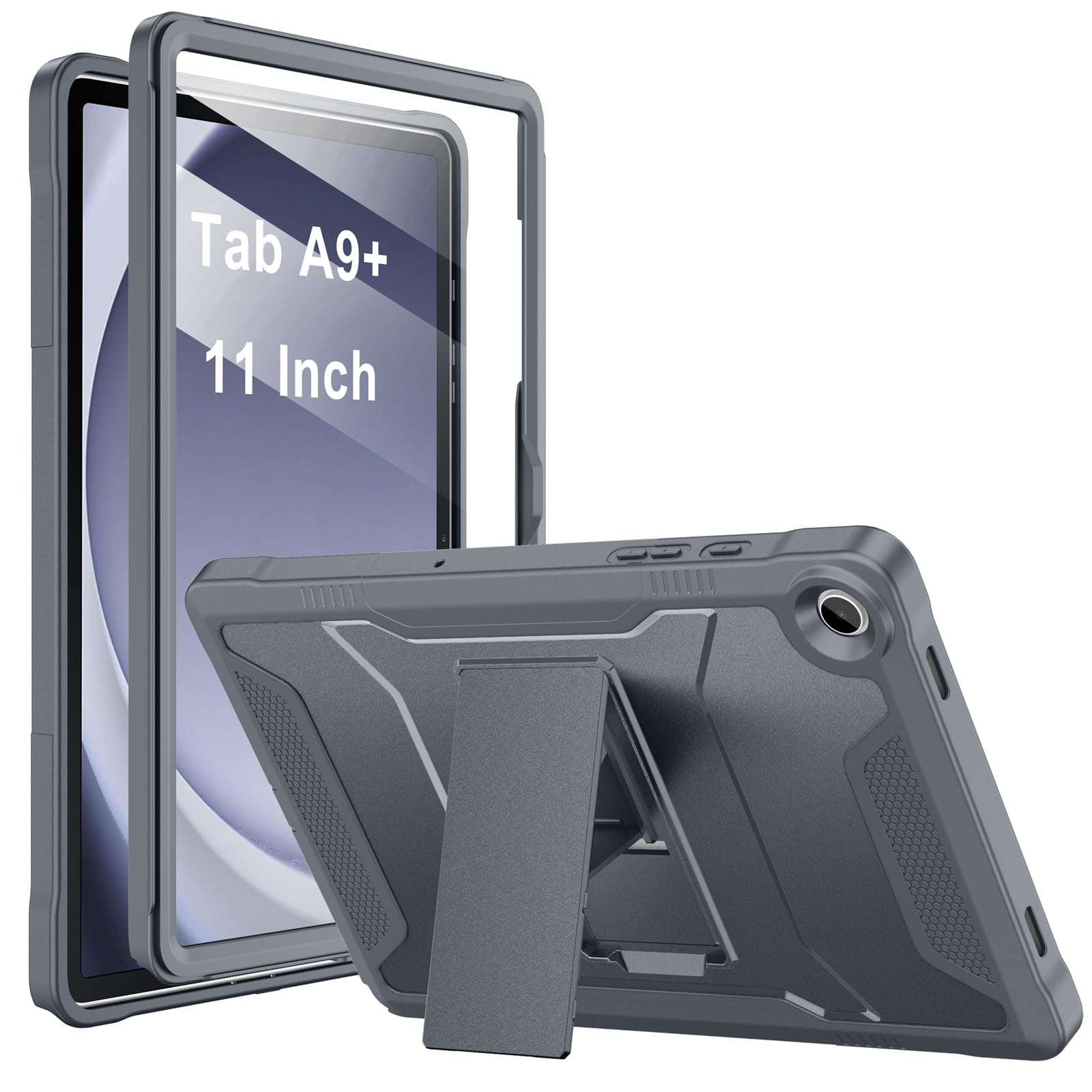 Soke Case For Samsung Galaxy Tab A9 Plus 2023, With Built In Screen Protector And Kickstand, Rugged Full Body Protective Cover F