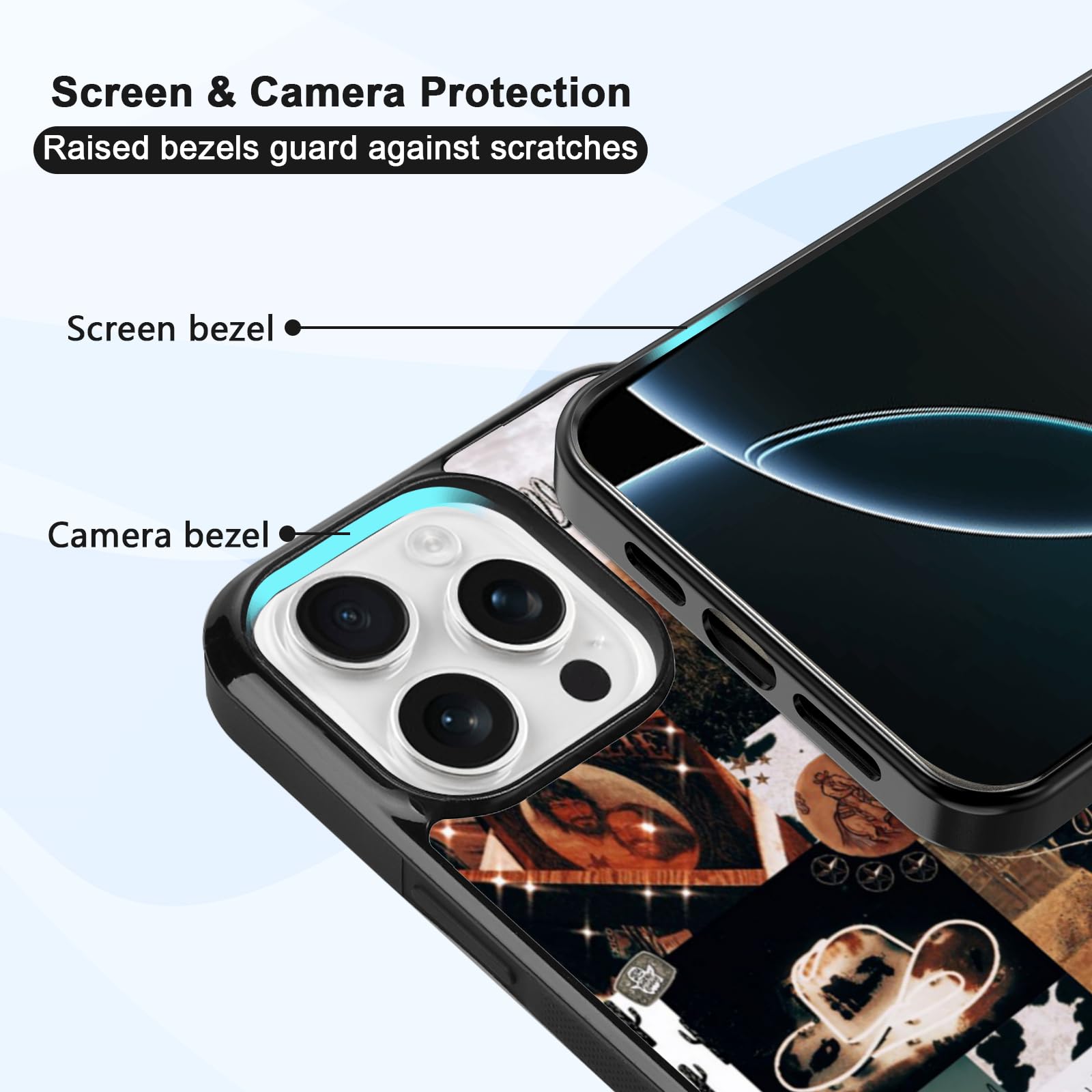 Onemiliayears Cool Cowboy Cowgirl Horse Phone Case, Hippie Western Iphone 16 Pro Case, Non-Slip Design And Shock Absorption, Pho