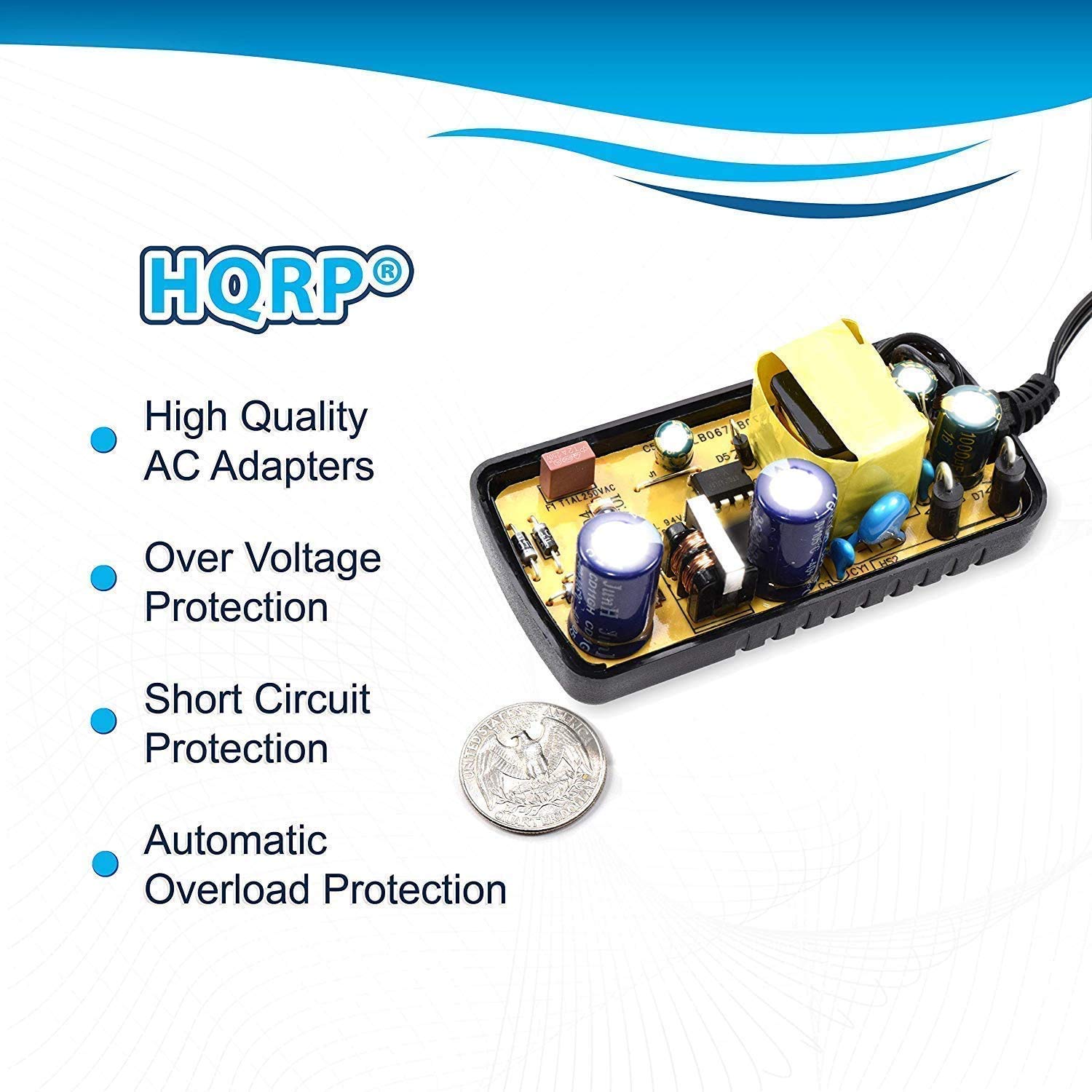 Hqrp 12V Ac Adapter Compatible With Aruba Ap 105 Ap 114 Ap 115 Ap 103 Ap 200 Ap 220 Ap 210 Ap 215 Access Point Power Supply Adaptor Emsa120150 P13P Sz C10 Sys1357 1812 Etsa120150U P13P Sz C1