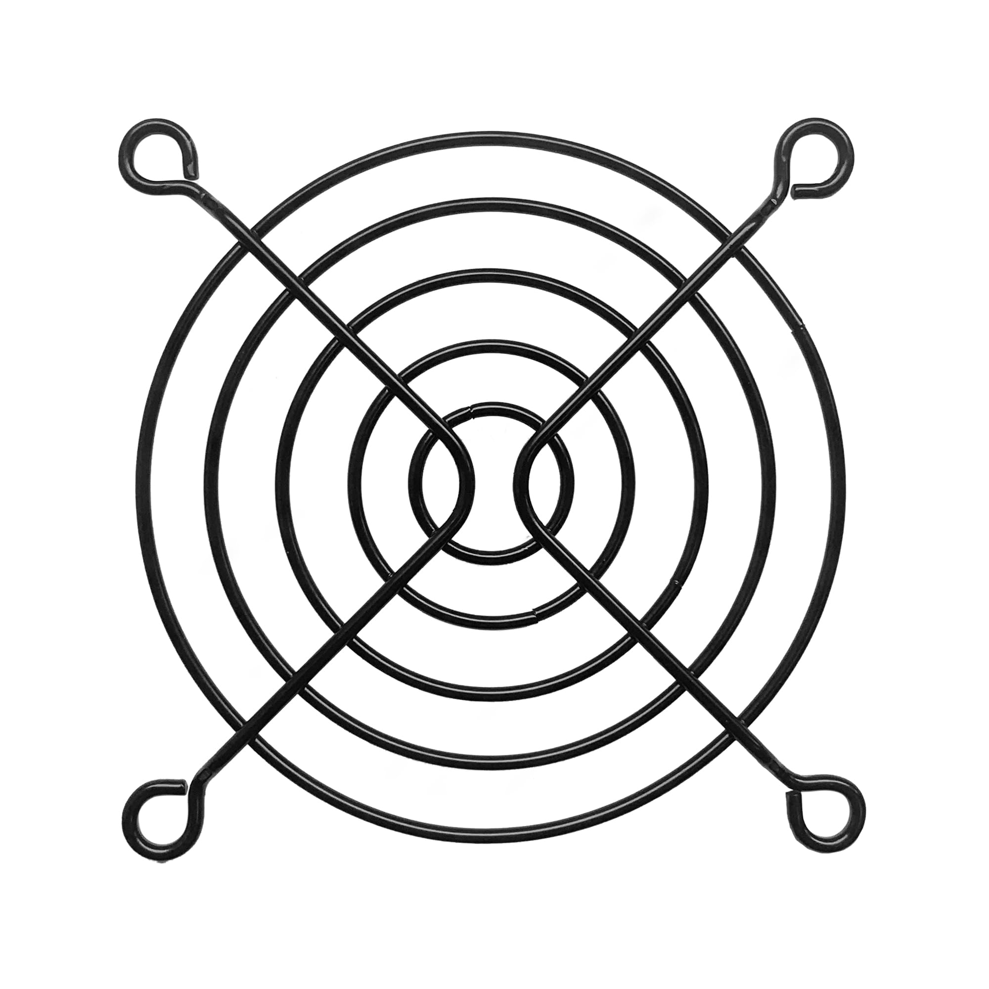 80Mm Black Fan Grill (4 Pack)