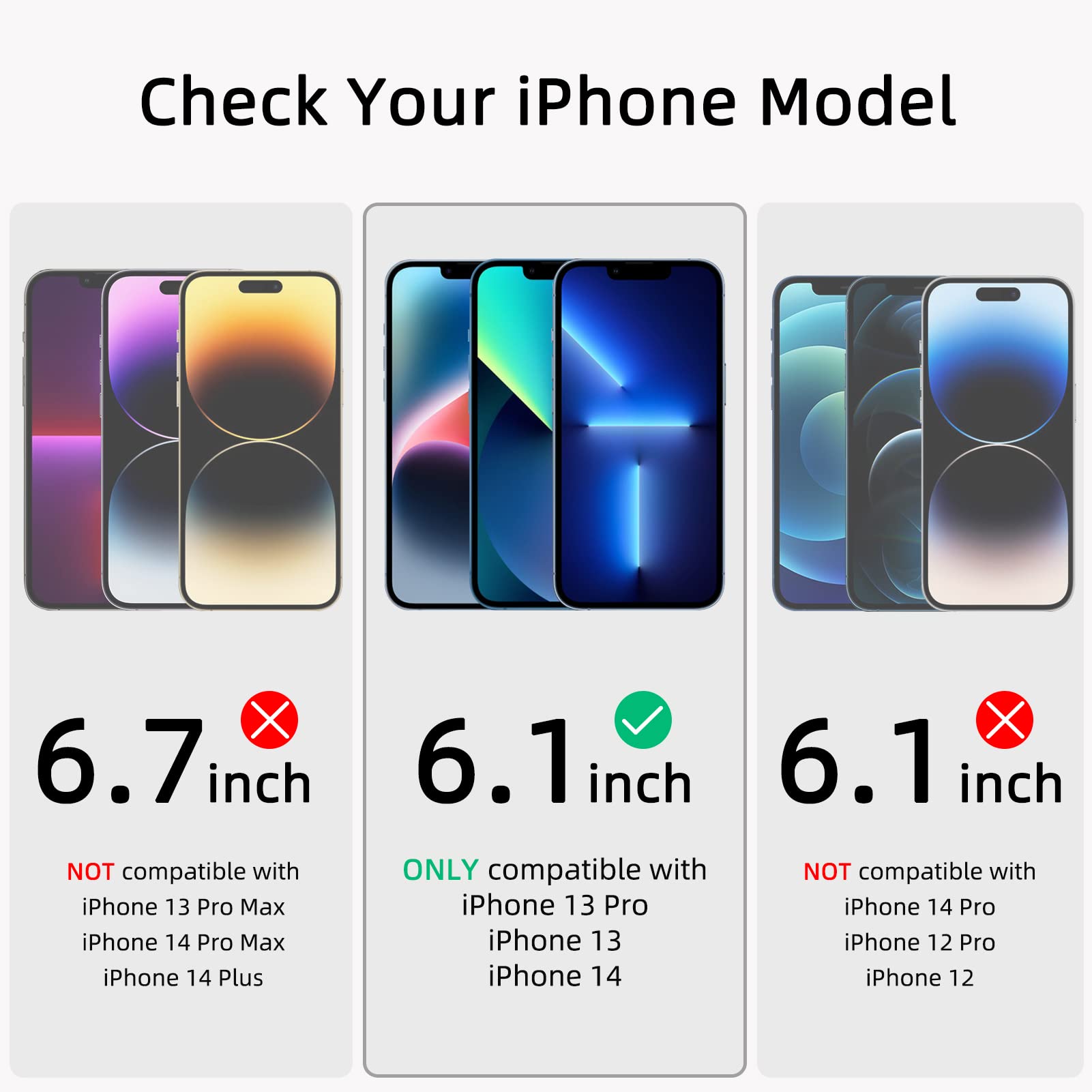 Ruwa Privacy Screen Protector For Iphone 13/13 Pro/14/16E [3-Pack][6.1 Inch] Display Tempered Glass Film With Easy Installation
