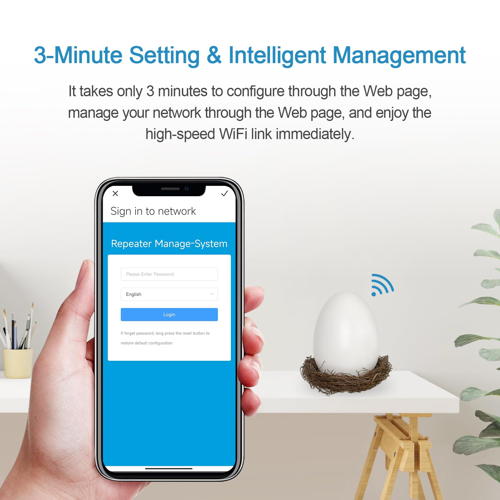 Wifi Egg,Extenders Signal Booster For Home,Up To 1200Mbps Dual Band Repeater,Covers Up To Least 3440 Sq. Ft And 30 Devices Wifi