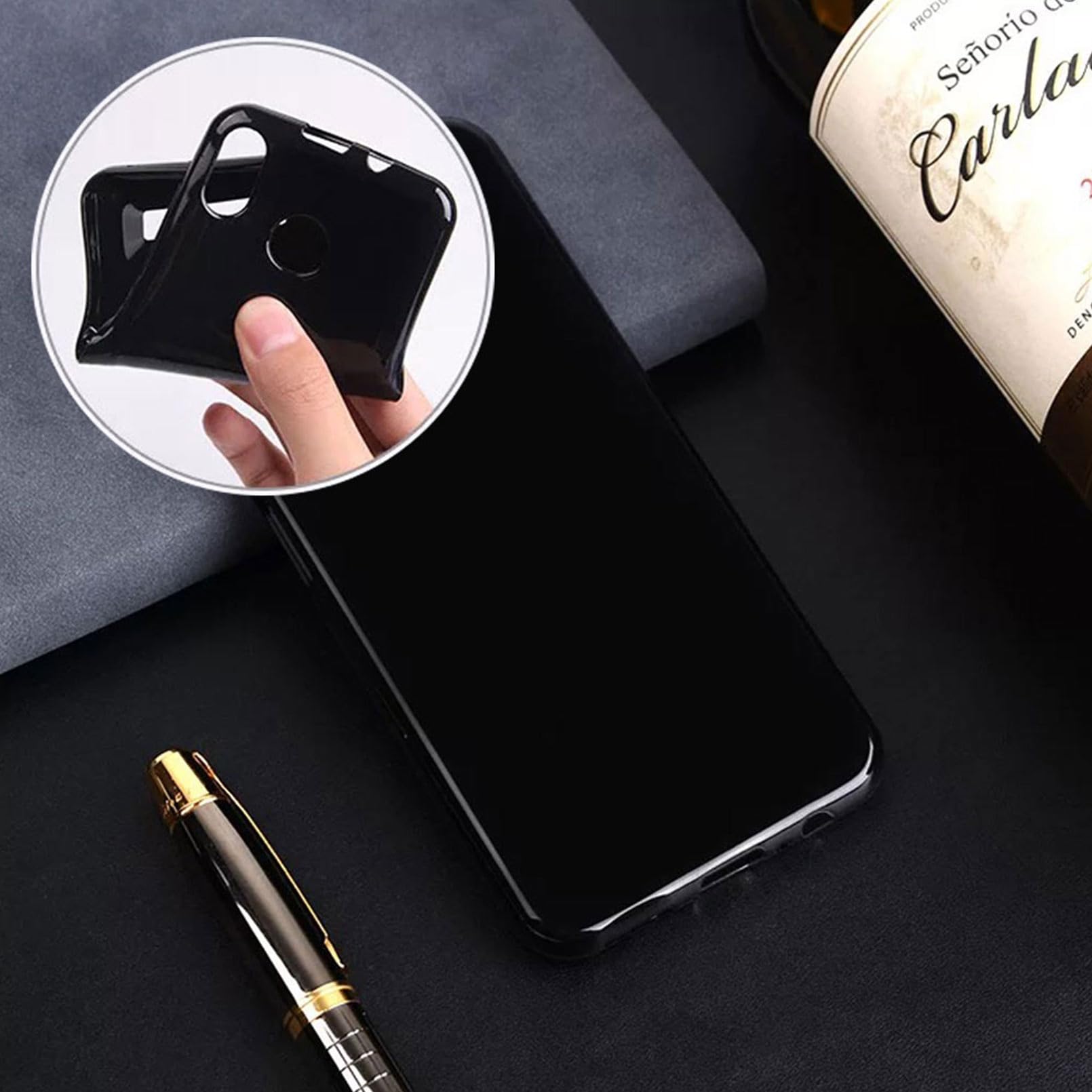 For Motorola Edge 50 Pro Case, Kjyfoani Black Shockproof Bumper Sleeves, 360 Drop Protection Shell Full Body Ultra Thin Soft Sil