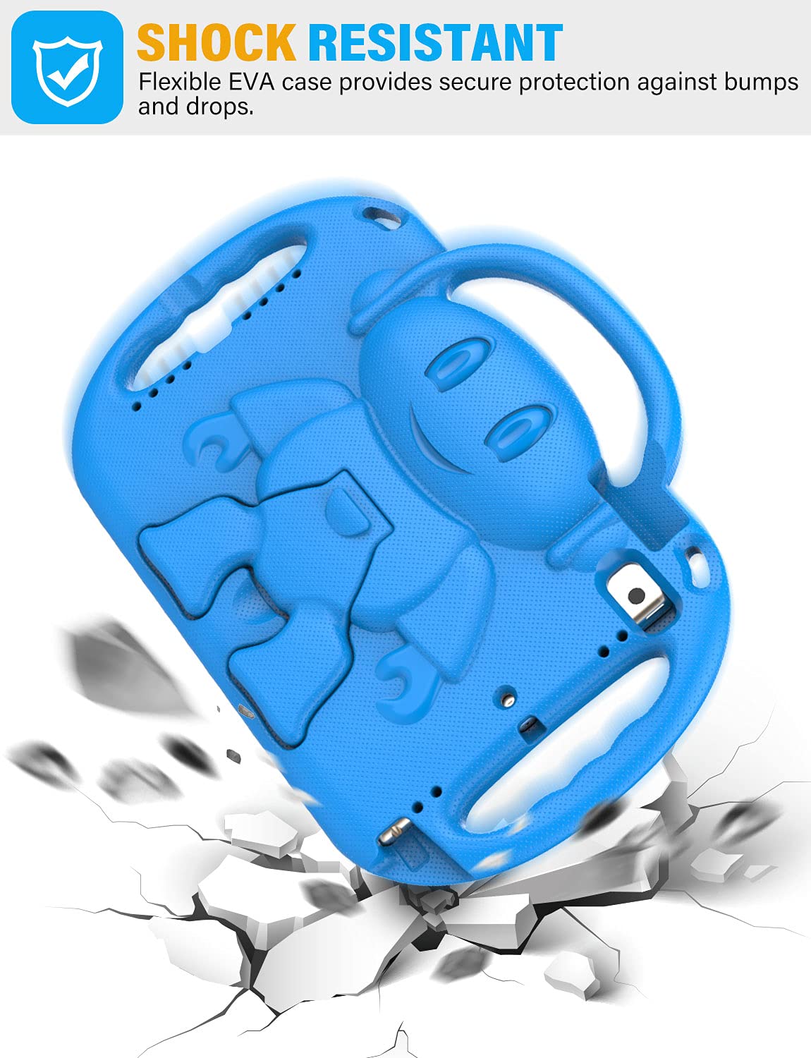 Suplik Kids Case For Ipad 5Th/6Th Generation (9.7 Inch, 2017/2018), Ipad Air 1 & Air 2 & Pro 9.7 Kids Case With Shoulder Strap H