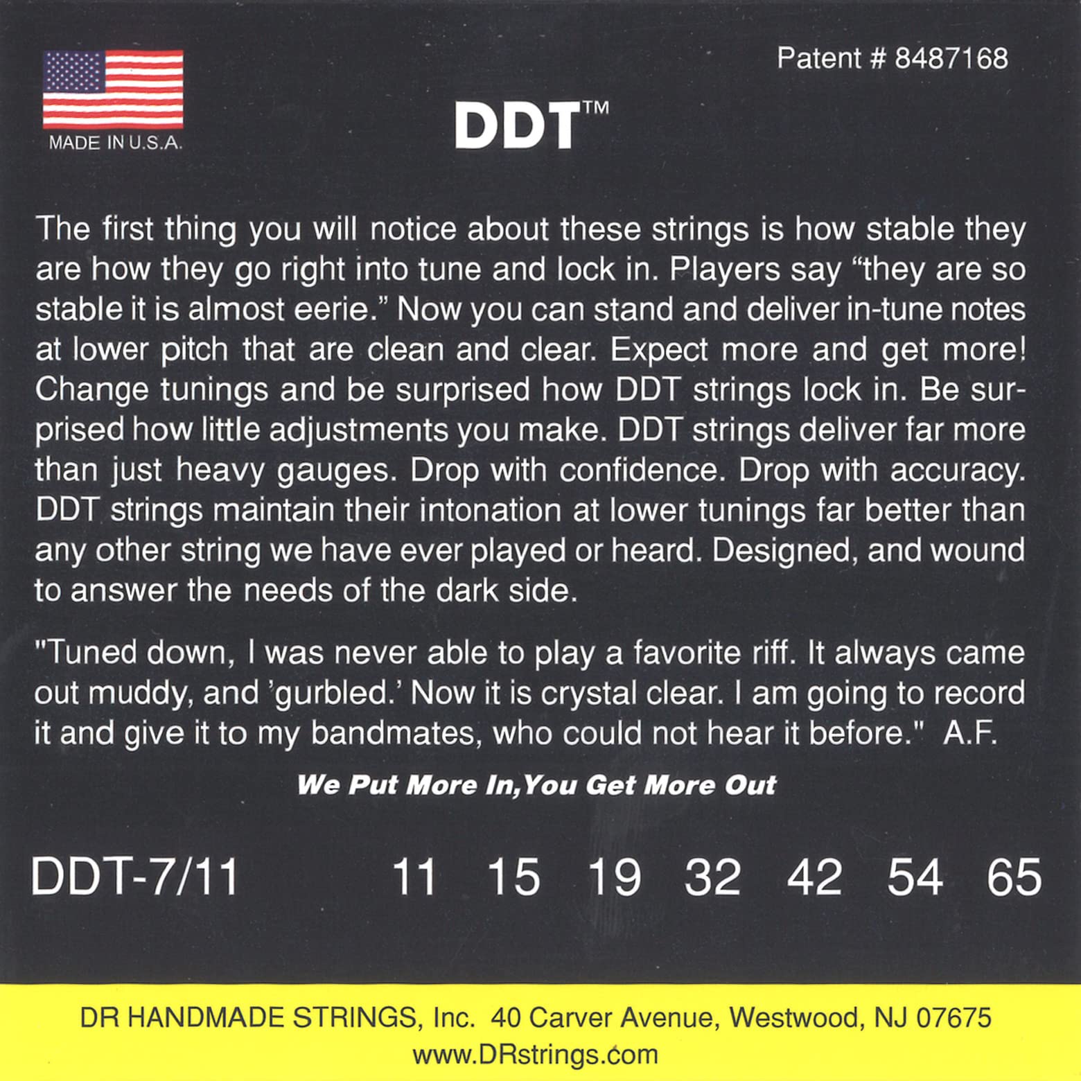 Dr Handmade Strings Dr Ddt : Drop Down Tuning 7 St Ex Heavy Electric Guitar Strings (Ddt7 11)