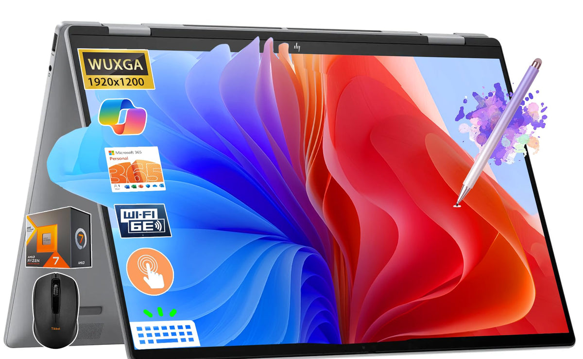 Hp Envy X360 2 In 1 Ai Copilot Laptop, 16'' Wuxga Touchscreen, Amd Ryzen 7 8840Hs (Beats I7 1355U), Backlit, Webcam, Type C, Win