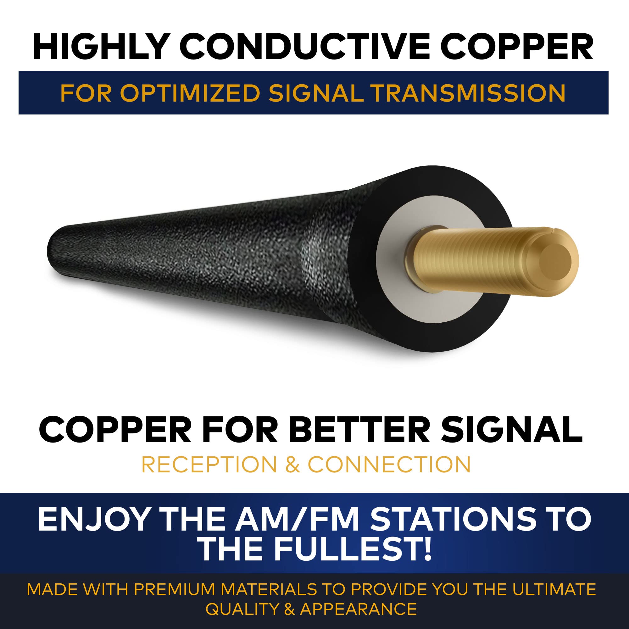 Antenna Mast For Ford F150 (2009 2024) | Highly Durable Premium Truck Antenna 6 3/4 Inch | Car Wash Proof Radio Antenna For Fm A