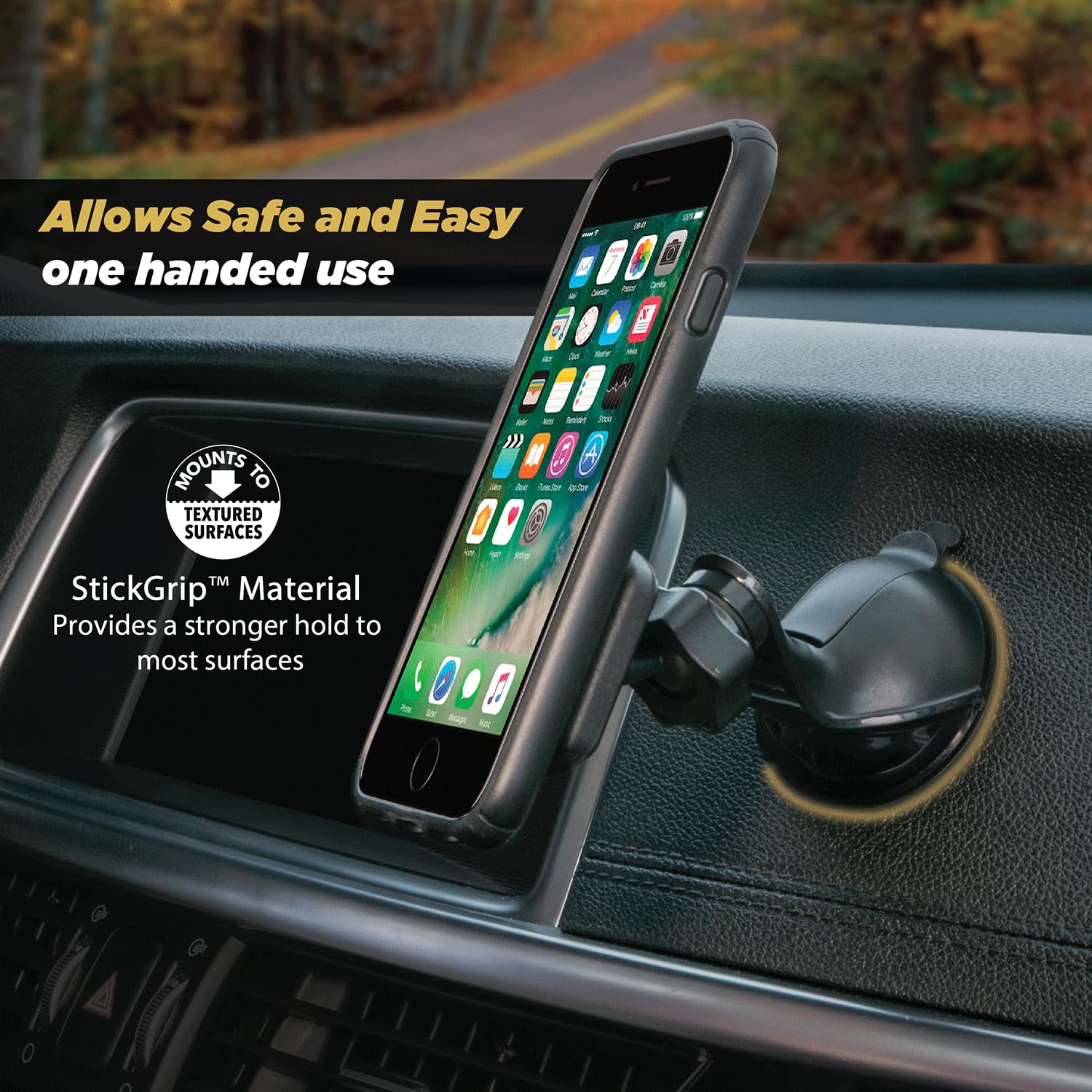 Scosche Magwsm 10Pkflt Magicmount Magnetic Suction Cup Phone Mount For Car Dashboard Or Windshield, 360 Adjustable Magnet Head,