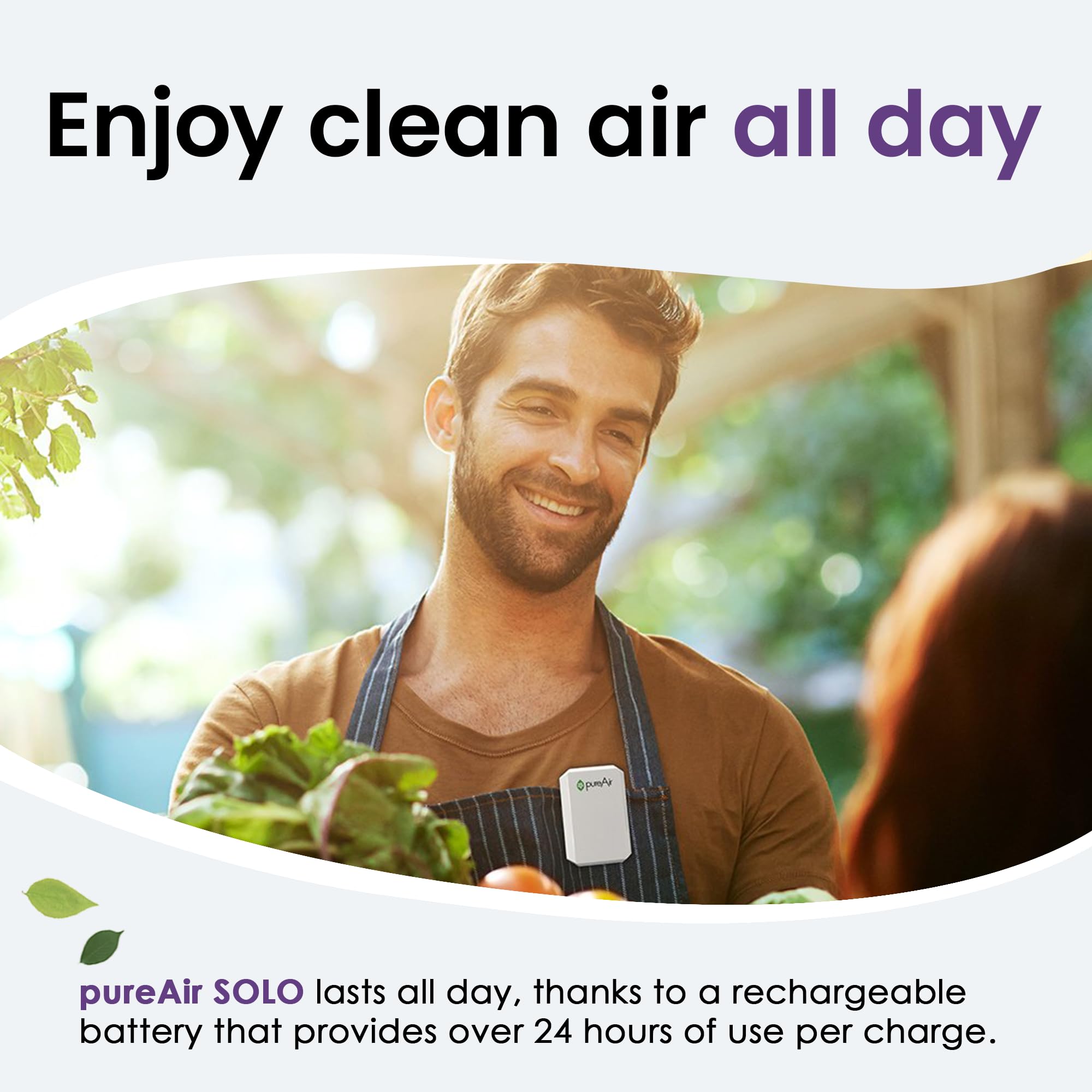Greentech Environmental Pureair Solo   Portable Air Purifier And Air Cleaner, Air Purifiers For Home, Office, And Car, Personal