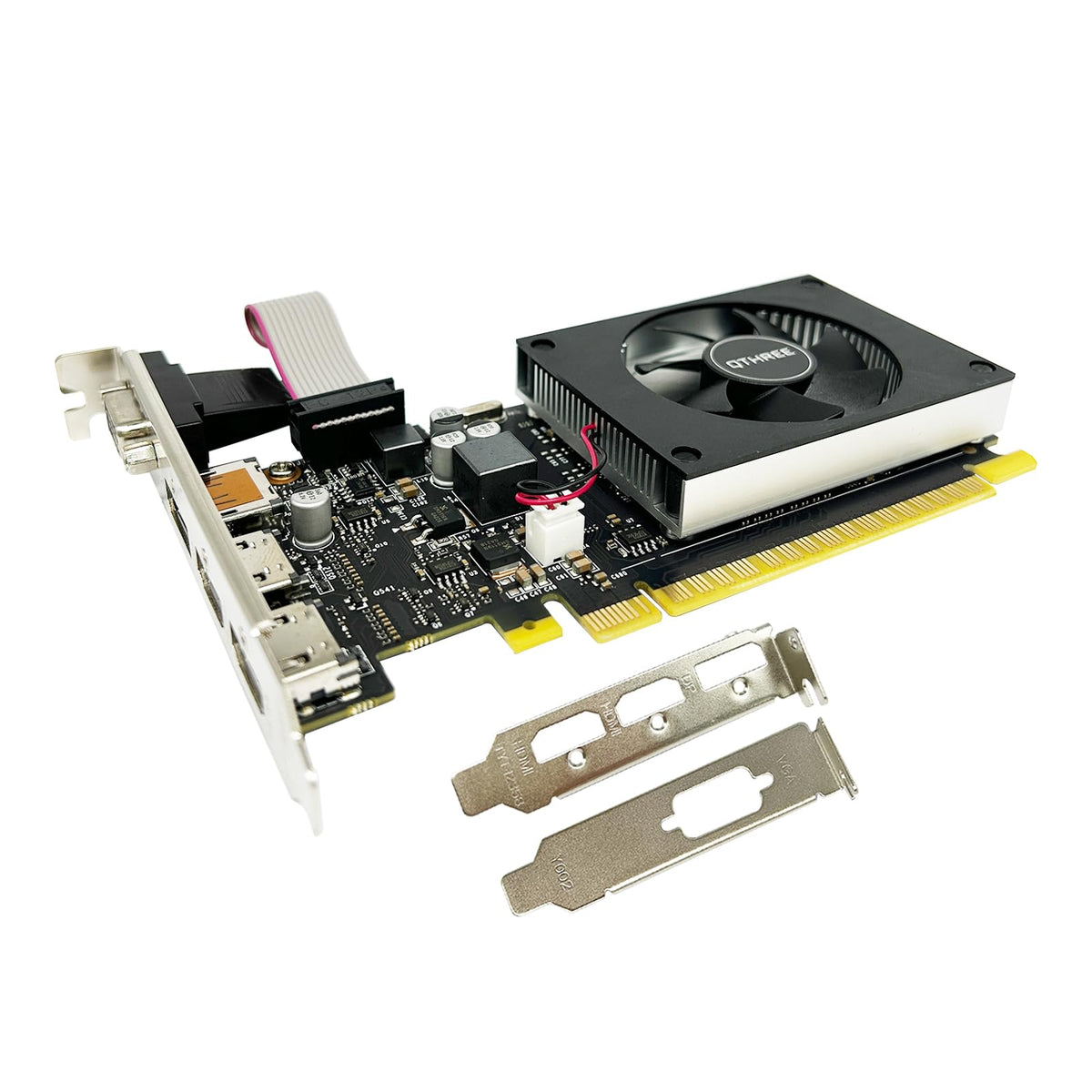 Qthree Gt 730 4Gb 64Bit Ddr3 Graphics Card,2X Hdmi,Vga,Dp,Computer Video Cards For Pc Gaming Gpu,Pci E X8 2.0,Support 4 Monitors