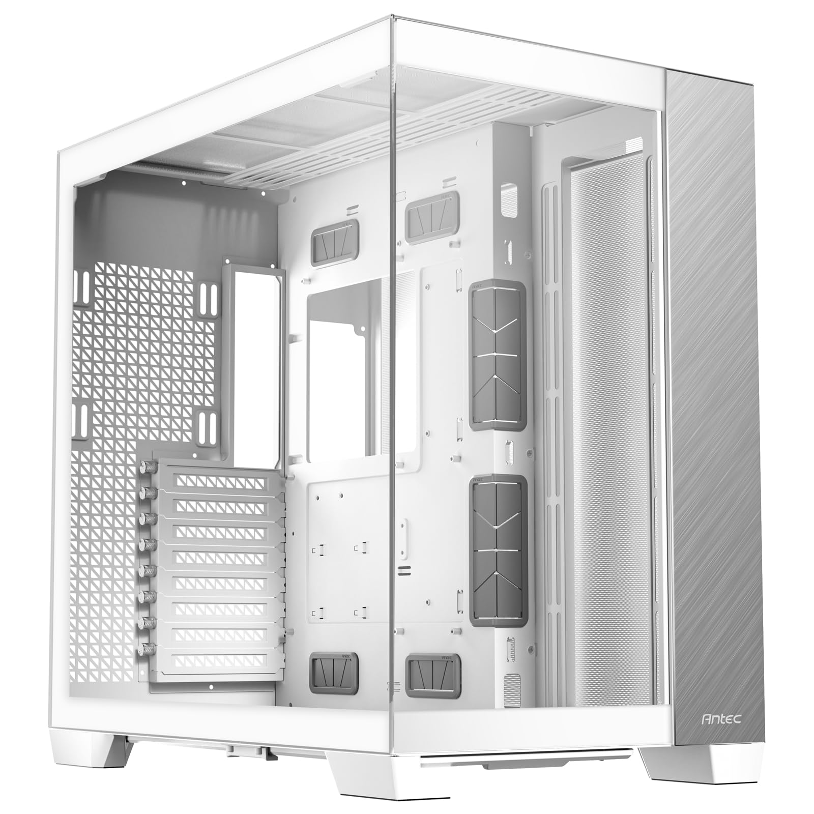 Antec C8 Aluminum White, Fans not Included, Aluminum Front Panel, Dual-chamber Layout, Type-C, 360mm Radiator Support, Seamless 