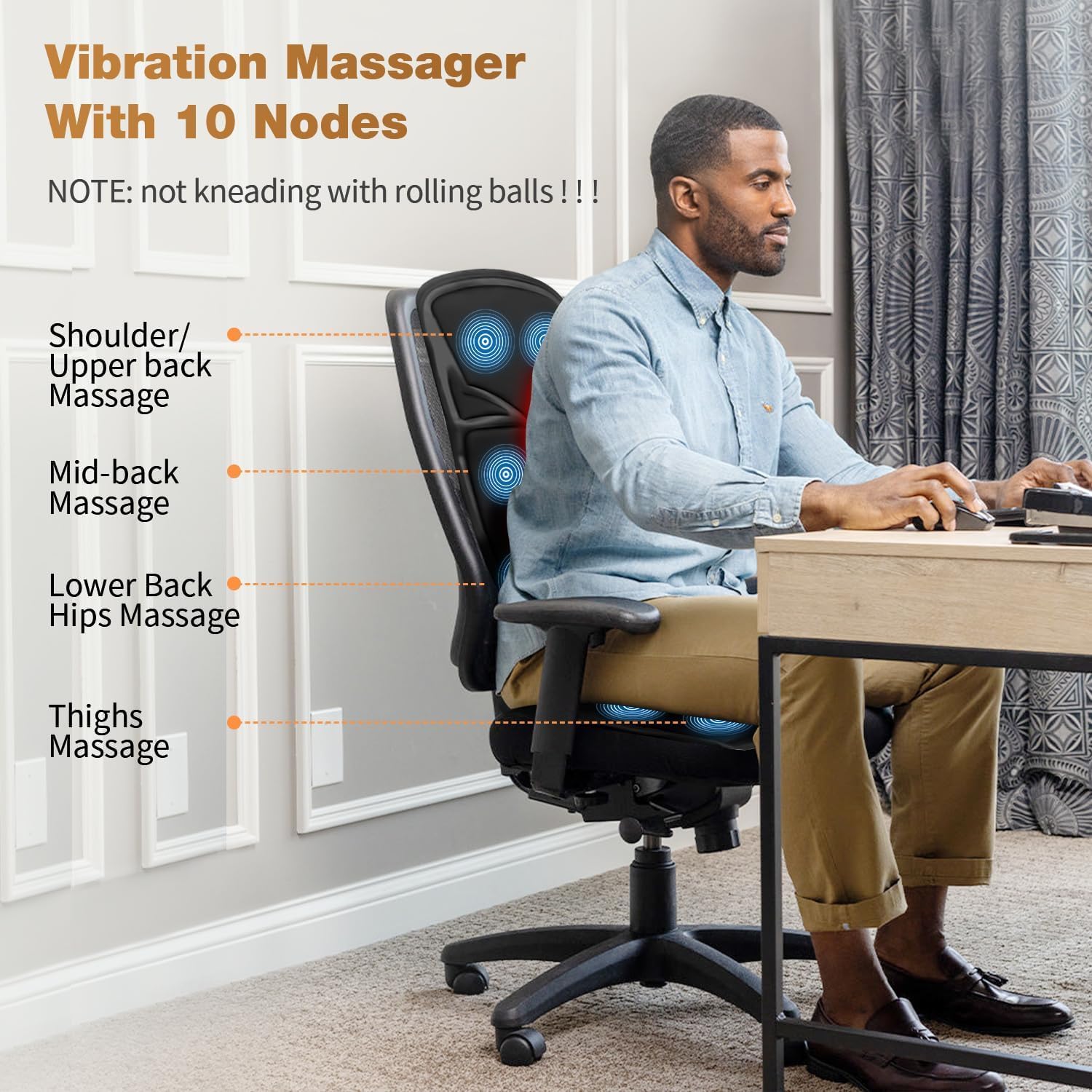 Slothmore Back Massage Chair Pad - Thumbnail 5
