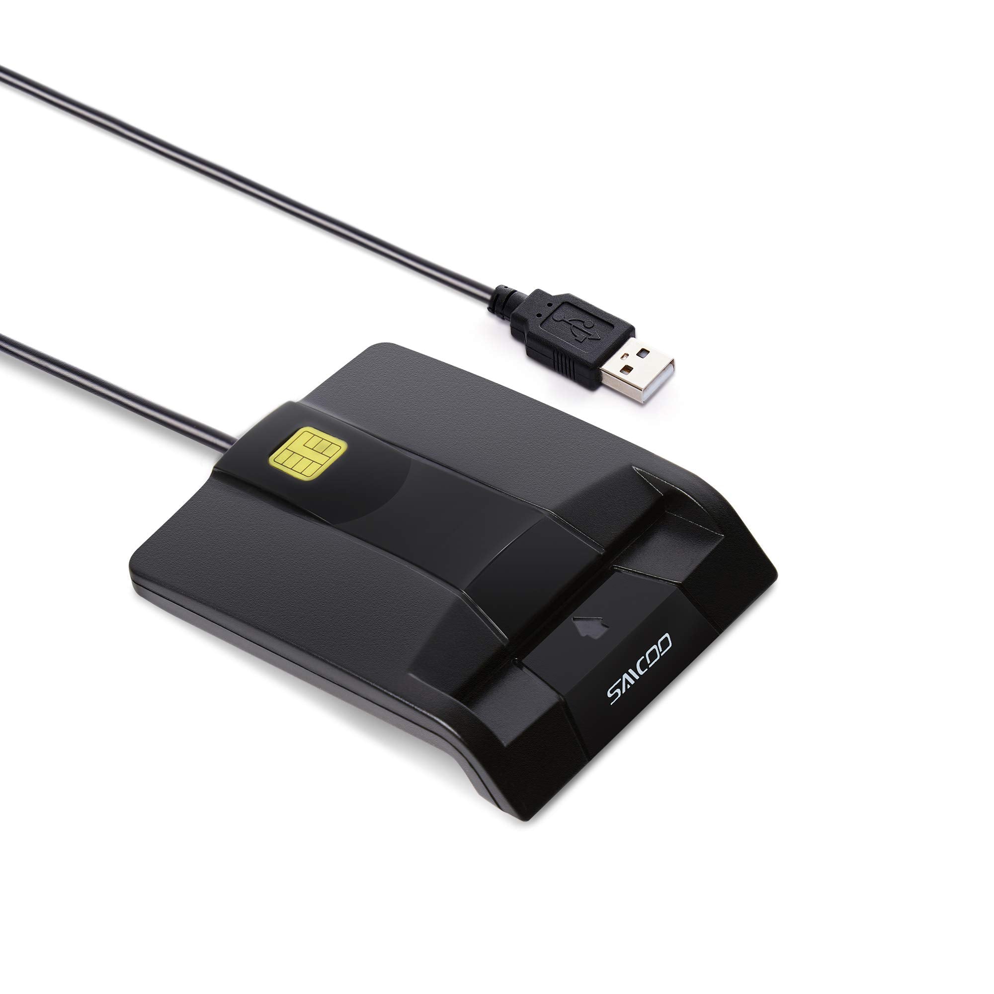 Saicoo Dod Military Usb Common Access Cac Smart Card Reader, Compatible With Mac Os, Win (Horizontal Version)