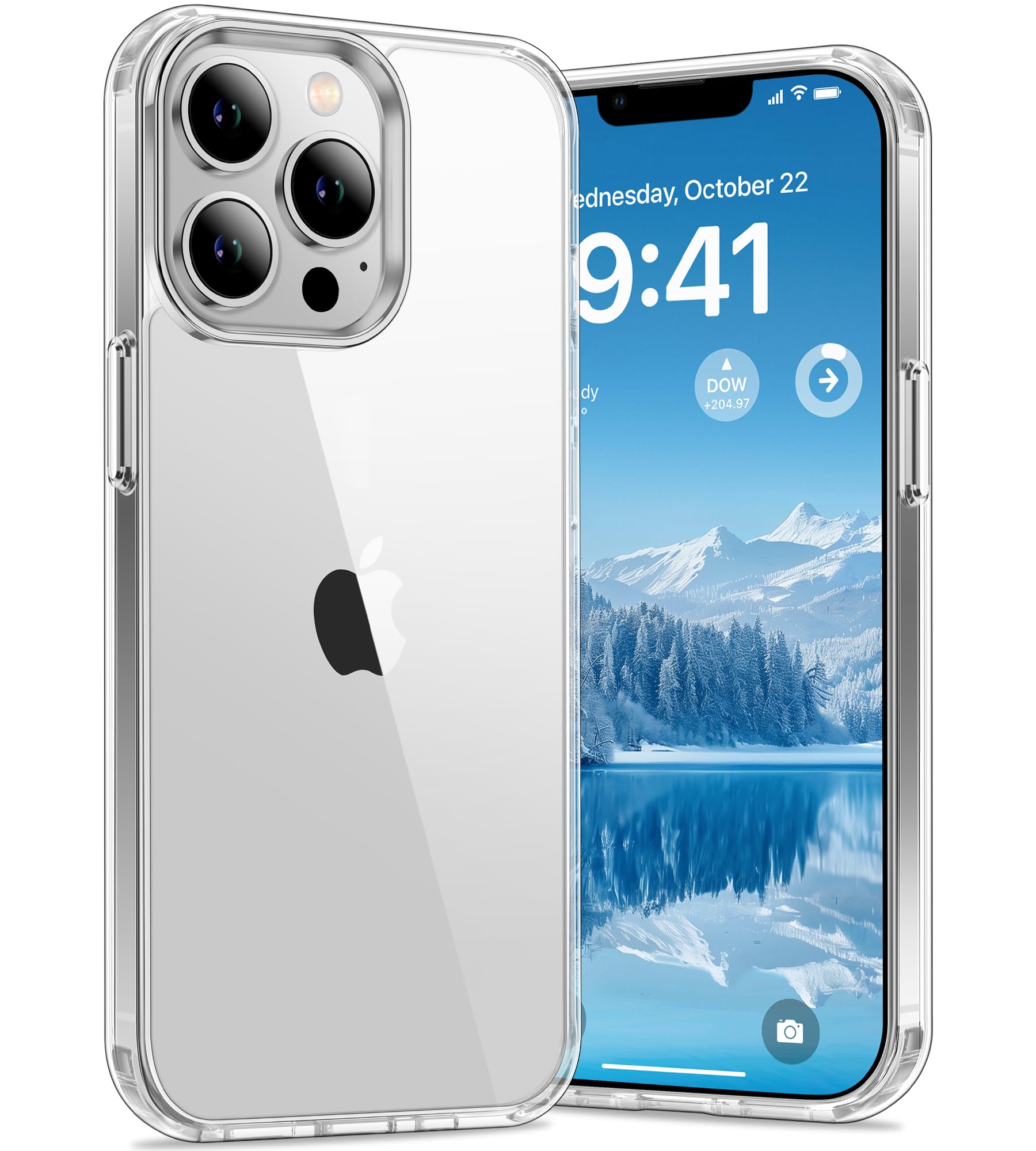 Vakoo Case for iPhone 13 Pro Max | Clear Anti-Yellowing, Hard Back, Military-Grade Drop Protection, Supports Wireless Charging -