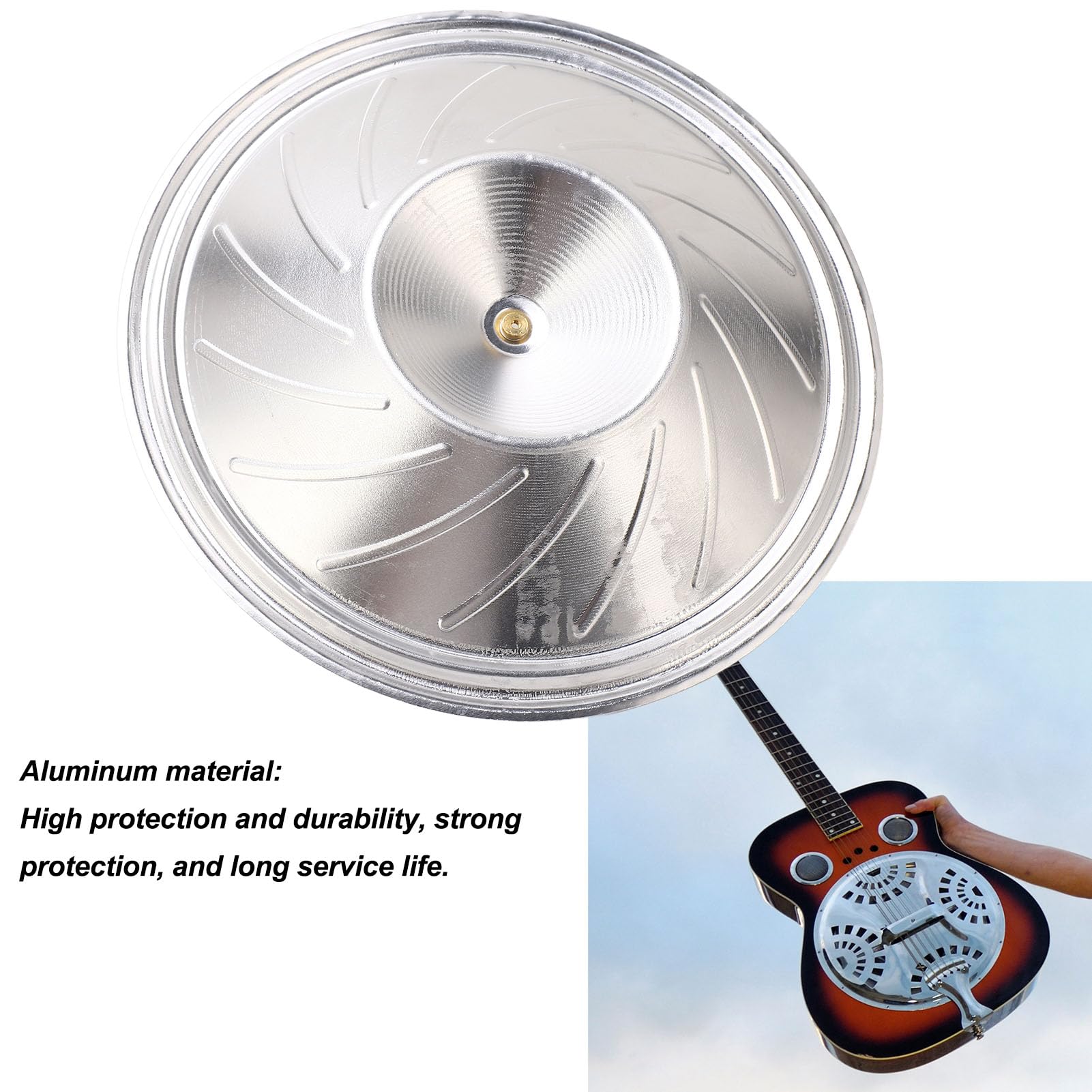 Liebewh Resonator Cone Aluminum Protective Durable Sturdy Resonator Cone Guitar Parts For Guitar Bass Parts Replacement, Liebewh