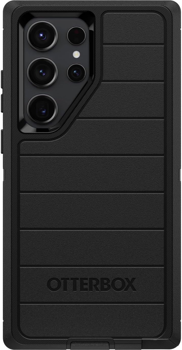 Otterbox Galaxy S23 Ultra (Only)   Defender Series Case   Black, Rugged & Durable   With Port Protection   Includes Holster Clip
