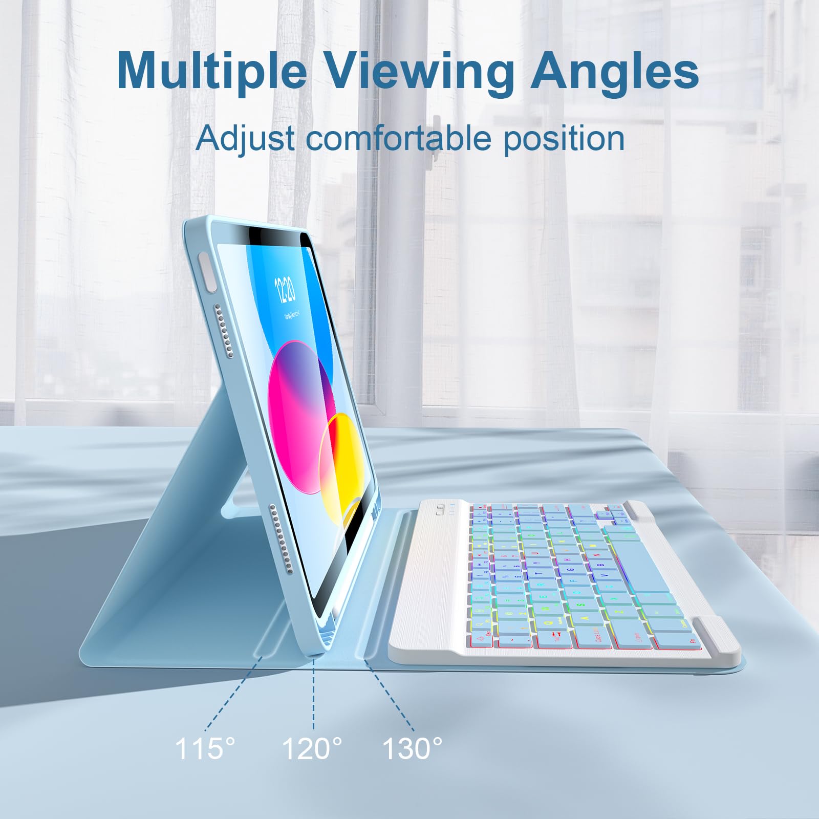 Fgzzrou iPad 10th Generation Case With Keyboard - Thumbnail 2