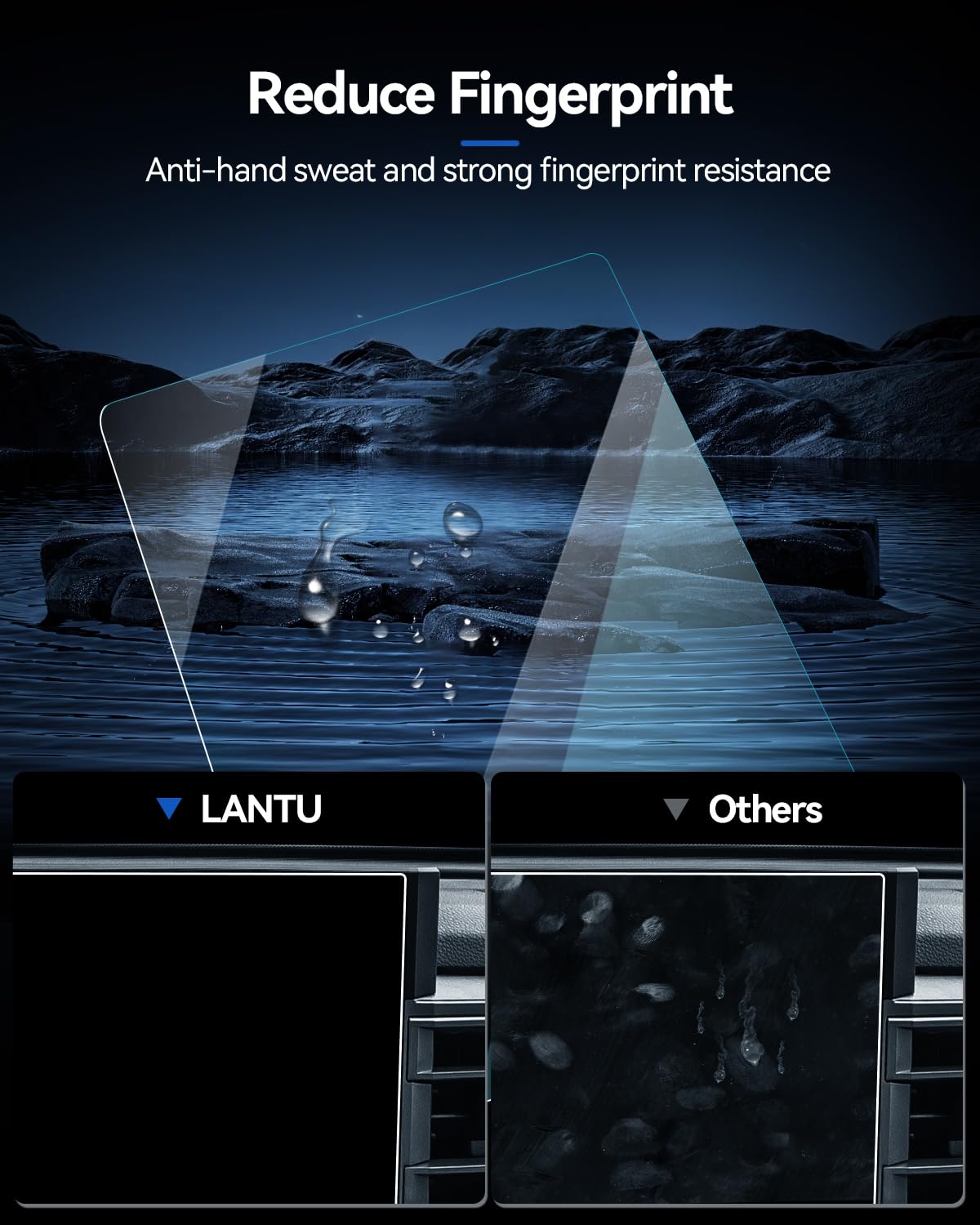 Lantu 2Pcs Car Screen Protector For 2022 2024 Toyota Tundra Accessories& 2023 2024 Sequoia 14'' Nano Gps Navigation Touchscreen