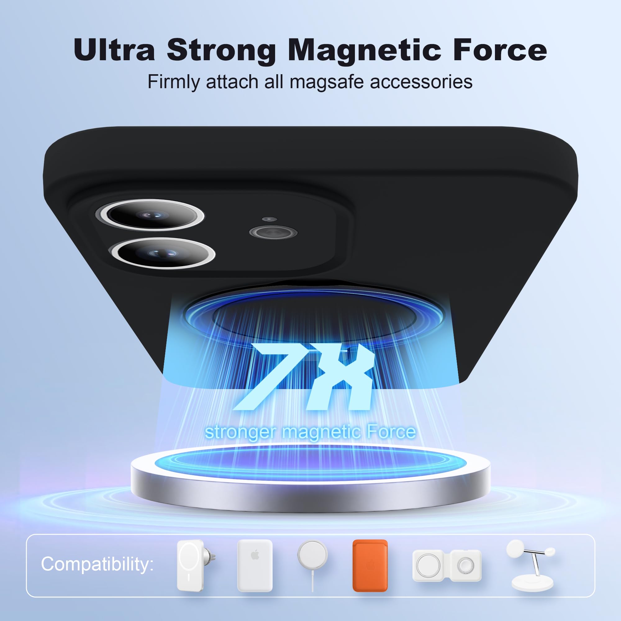 Skylmw Designed For Iphone 12 Case With Magnetic Invisible Stand Compatible With Mag Safe Military Drop Tested Shockproof Silico