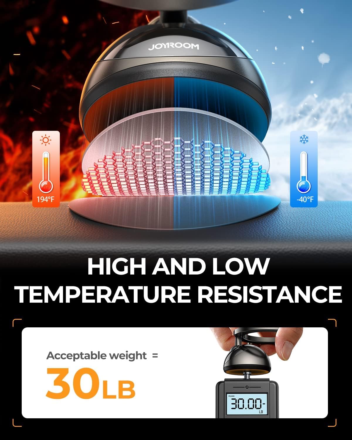 Joyroom For Magsafe Car Mount, [20 Strongest Magnet][Nano Tech Adhesive] Magnetic Phone Holder For Car, All Metal Magnet Iphone