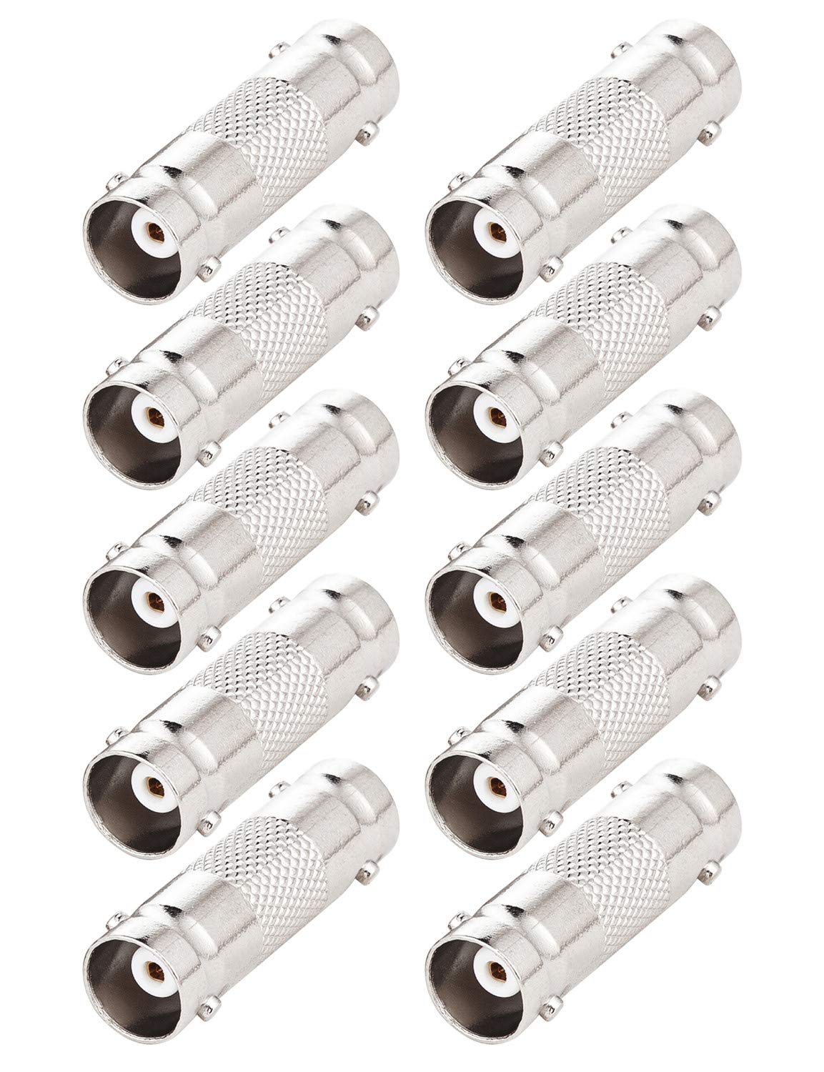 Rfadapter Bnc Female To Female, 10 Pack Bnc Barrel Connector Coupler, Extend Cables On Cctv Camera Survelliance System
