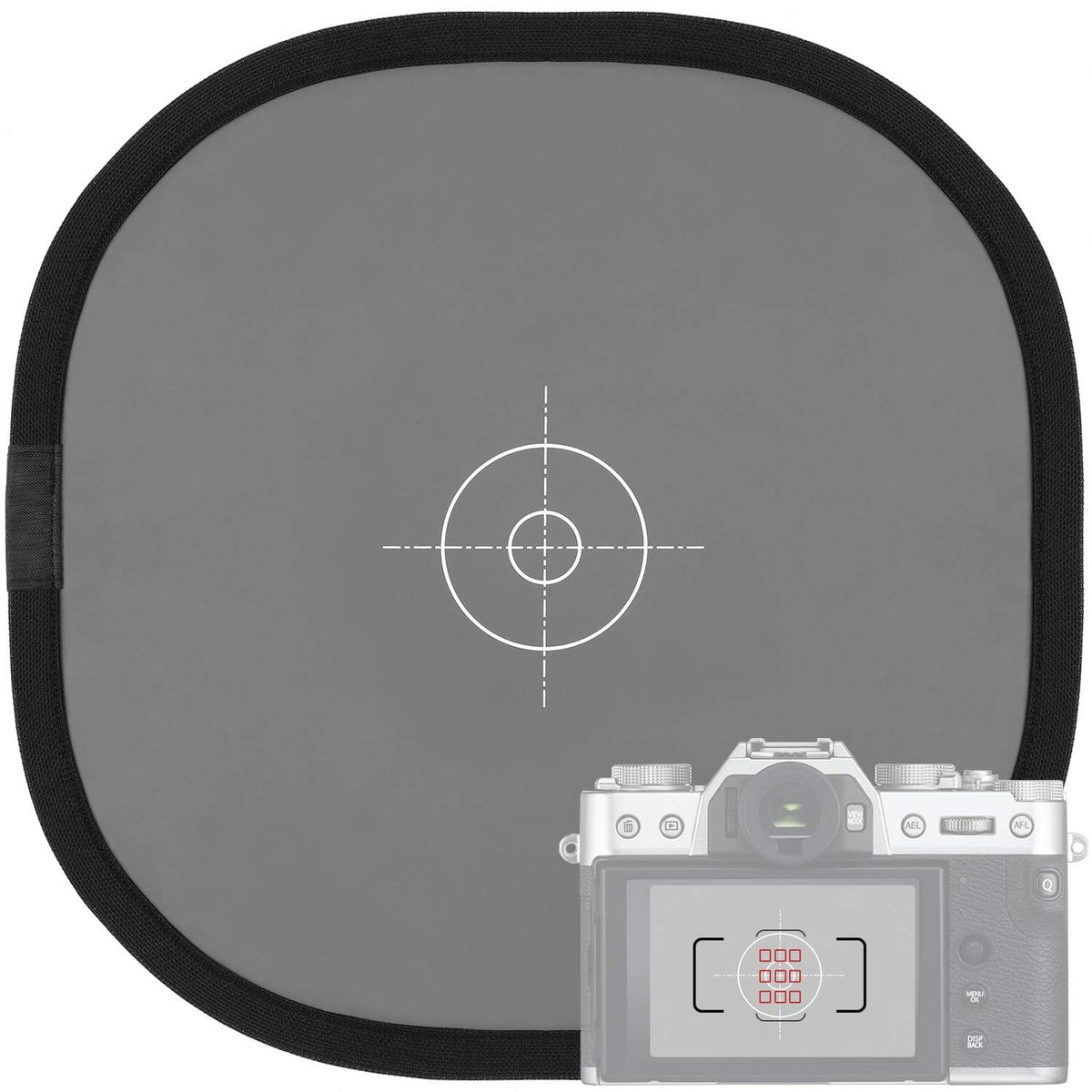 Anwenk 12X12 Inch (30X30Cm) Grey Card White Balance Card For Photography 18% Exposure Gray Reflectance Reflector Foldable Focus 