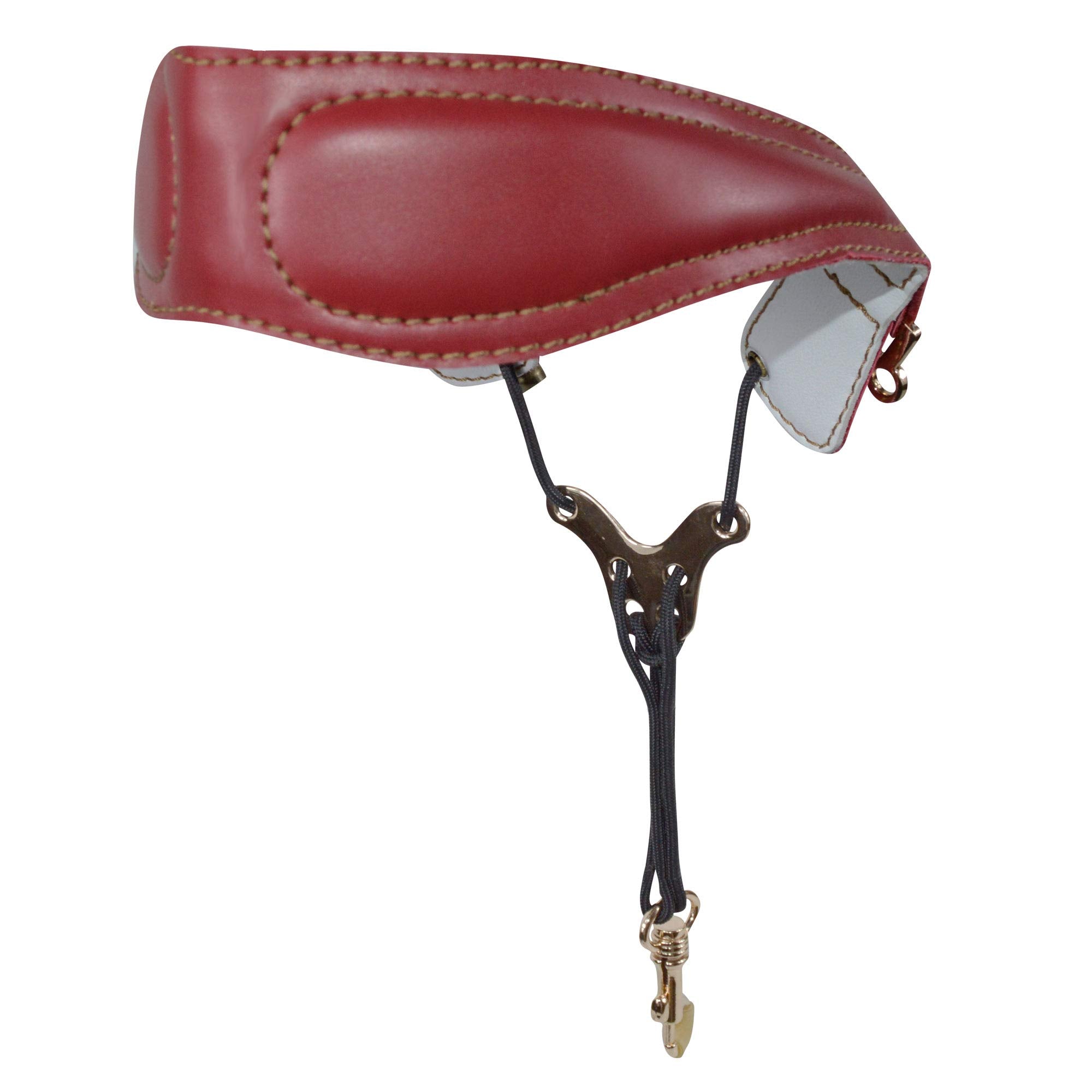 Adorence Leather Saxophone Neck Strap - (Ergonomic, Breathable, Metal Swivel Snap Hook) Sax Neck Strap For Alto Tenor -Red