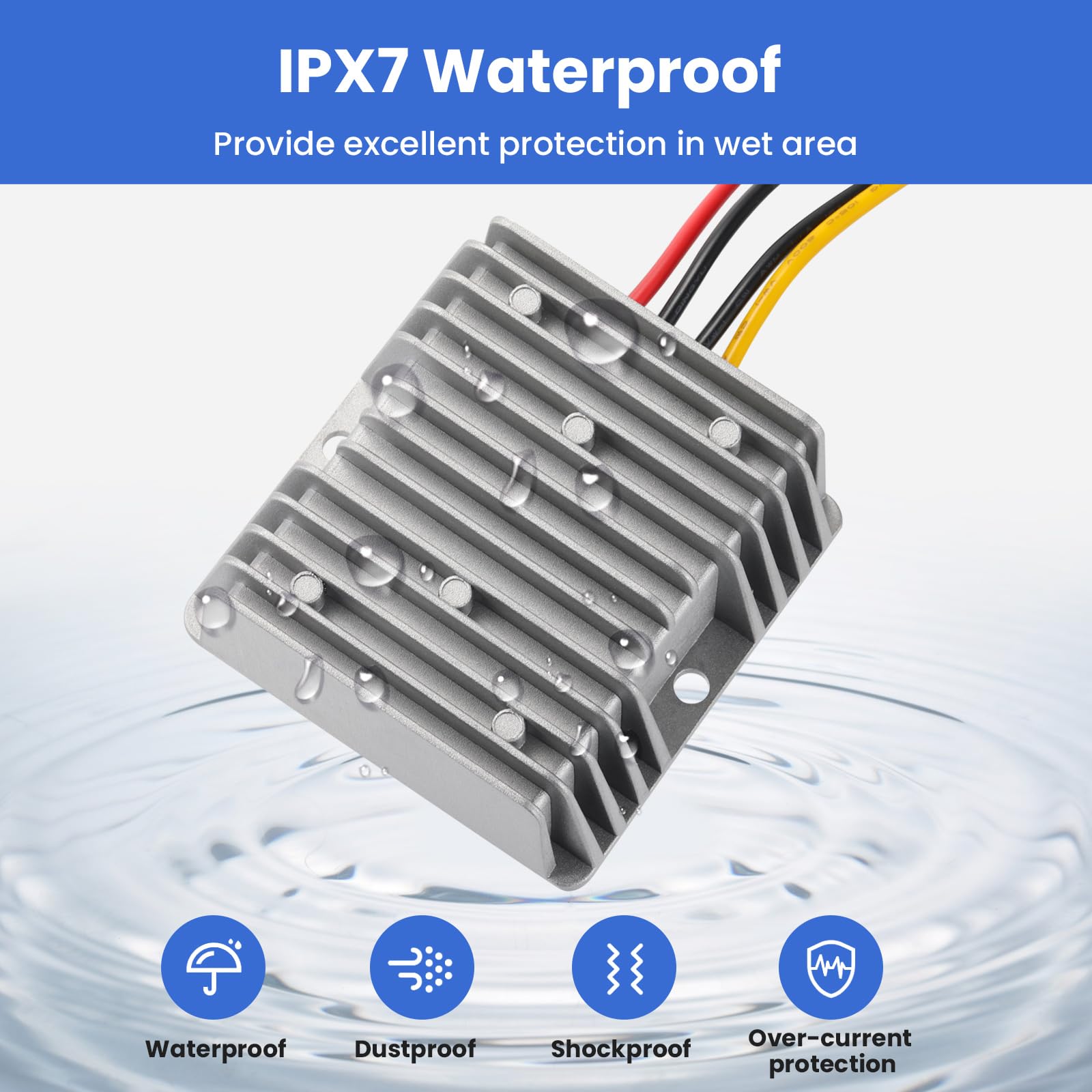 Mzhou Dc 9V 32V To 12V10A Dc Voltage Converter,Dc 24V Step Down To 12V 120W Voltage Buck With Safety Fuse And Clamps,12V Voltage