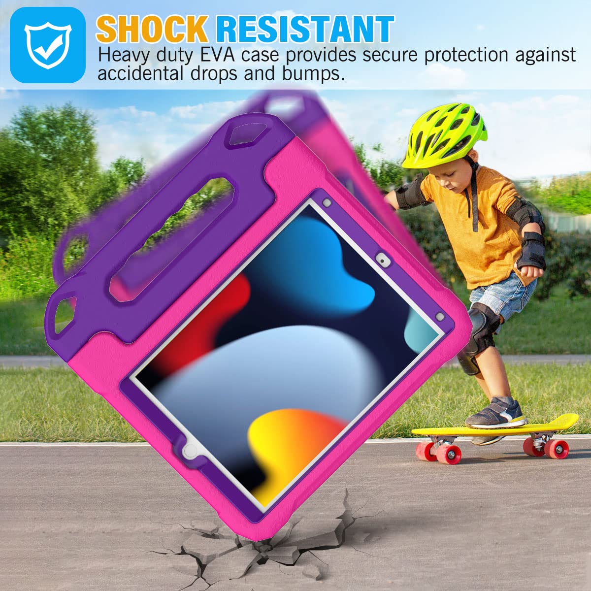 Suplik Ipad 9Th/8Th/7Th Generation Case For Kids   Ipad 10.2 Inch 2021/2020/2019 Case With Screen Protector, Durable Shockproof