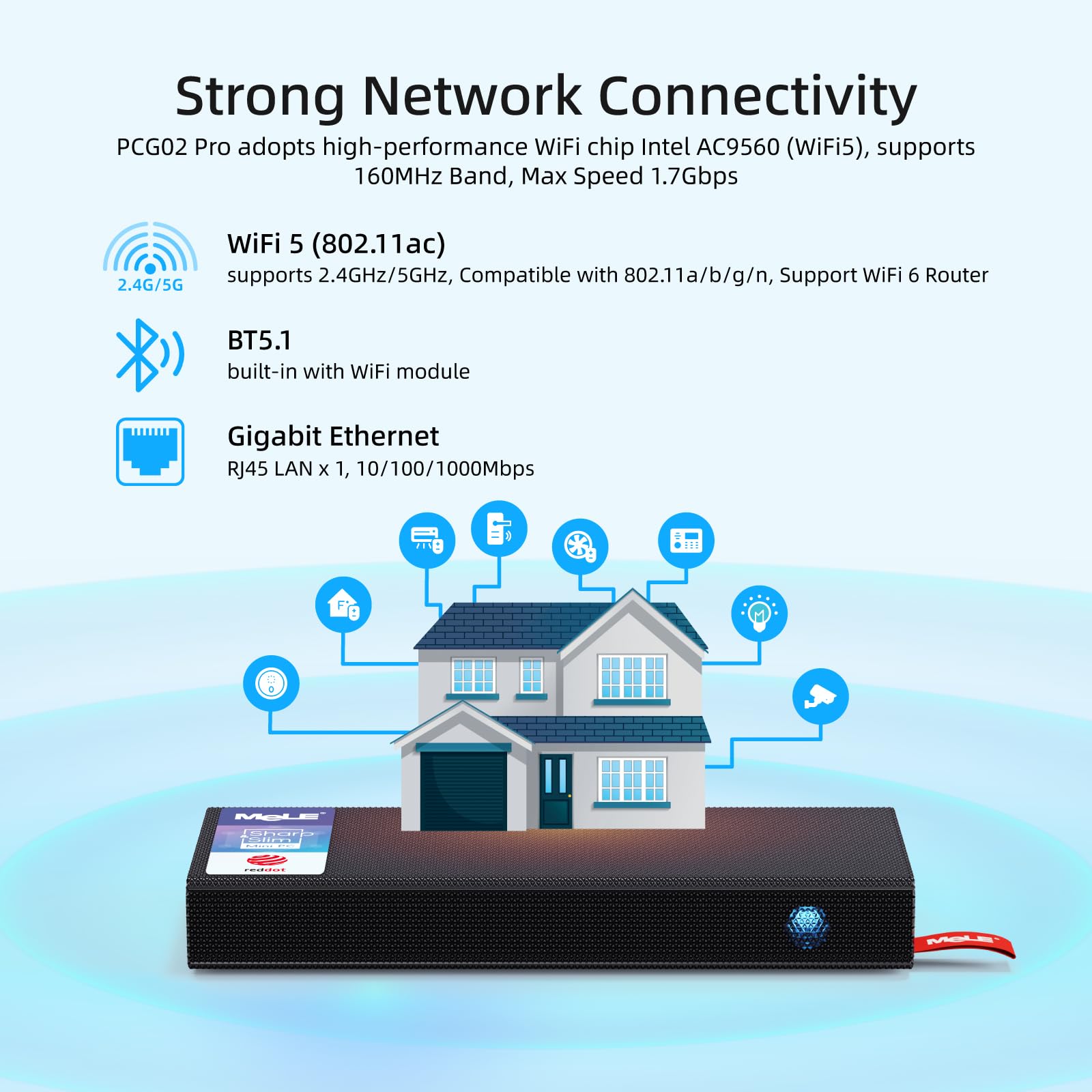 Mele Fanless Mini Pc Stick N100 Windows 11 Pro Pcg02 Pro 8Gb Ram 256Gb Micro Computer 2X Hdmi 4K Wifi 5 Bt5.1 Gigabit Ethernet,