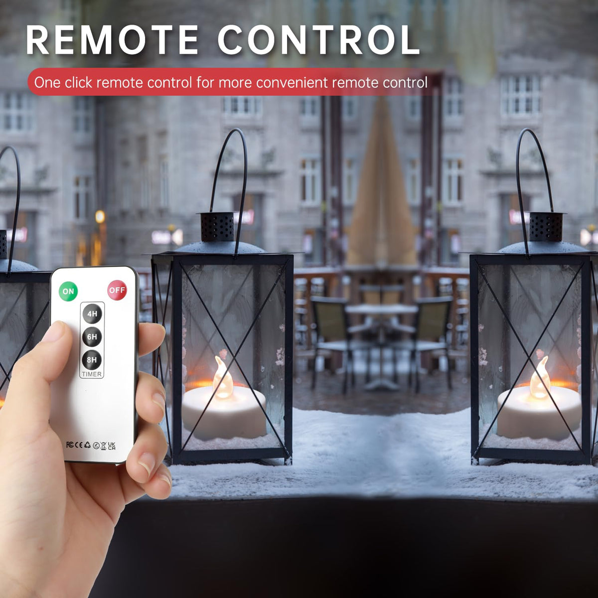 Remote Control Led Tea Lights Battery Operated Flameless Candles 5Pcs ...