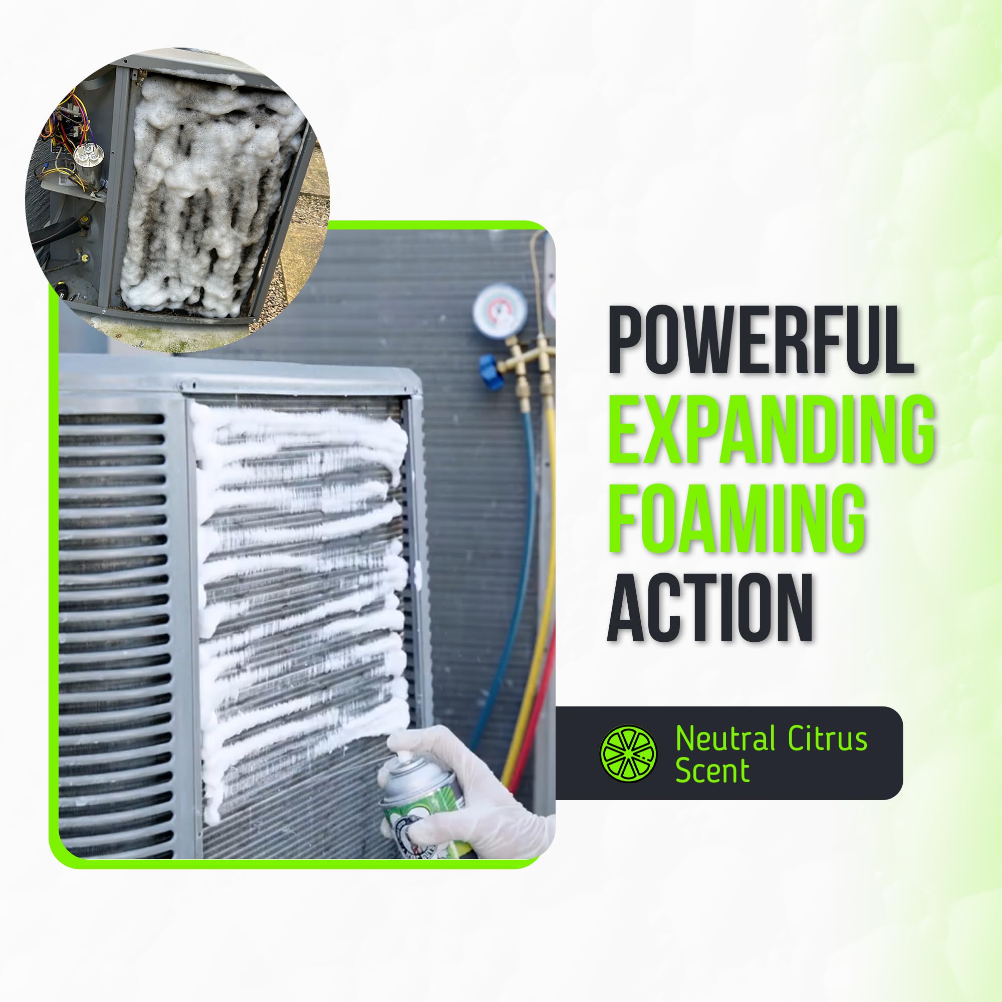 Leak Saver Foam Blaster Ac Coil Cleaner For Ac Unit 3-Pack | No Rinse Formula For Evaporators & Condensers | Neutral Citrus Scen