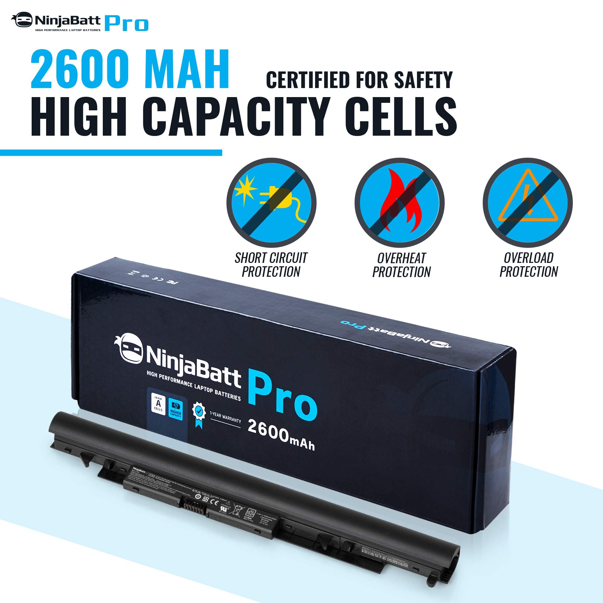 Ninjabatt Pro Battery For Hp 919700 850 Jc03 15 Bs015Dx 15 Bs113Dx 250 G6 17 Bs011Dx 15 Bw011Dx 15 Bs013Dx Jc04 15 Bs115Dx 15 Bs