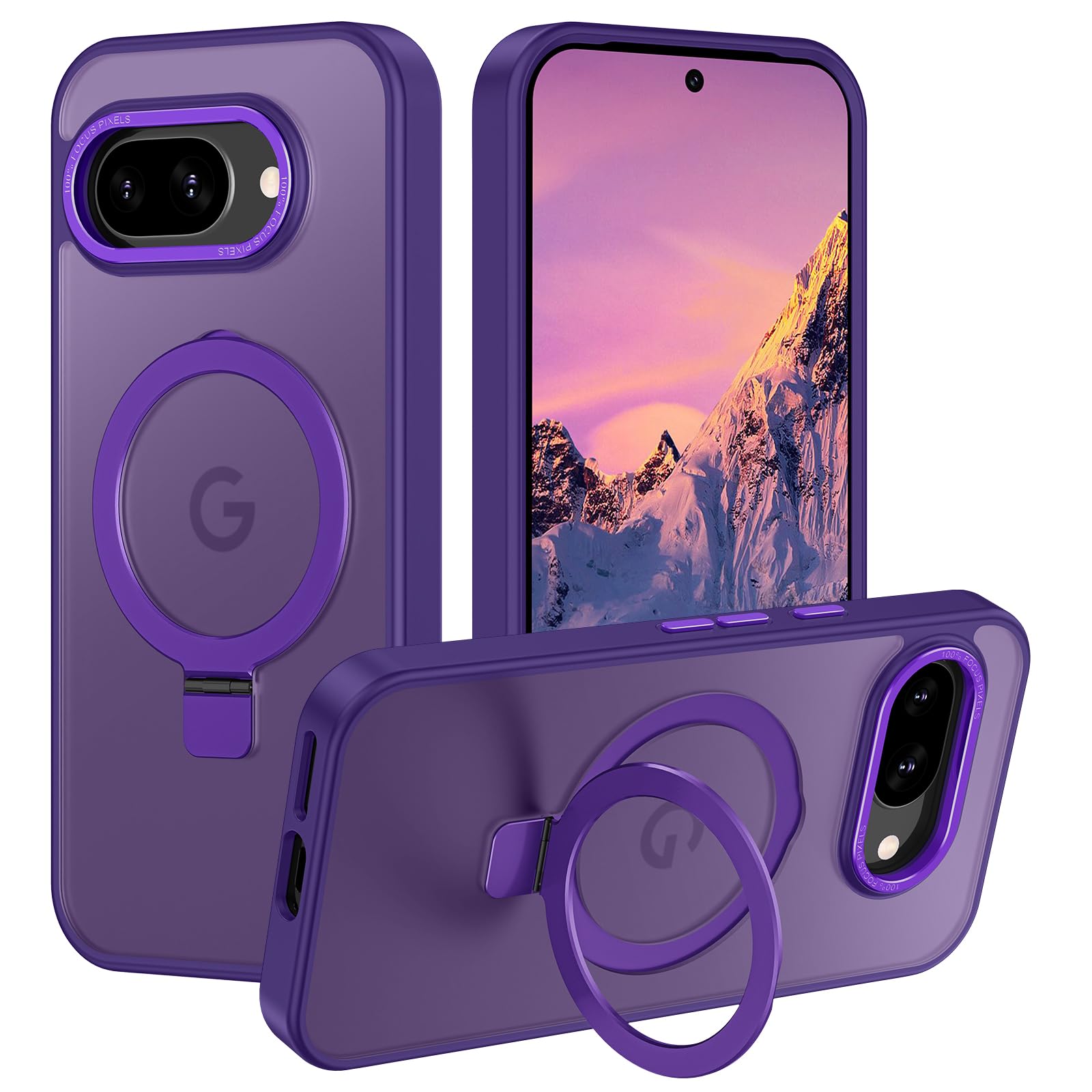 Casehas for Google Pixel 9a Case with Magnetic Invisible Stand [Military Drop Protection] [Compatible with MagSafe] Shockproof S