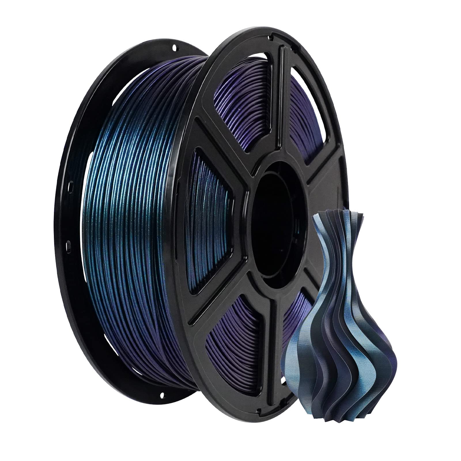 Flashforge 3D Printer Filament Color Changeable Pla Filament 1.75Mm, Different Color By Light, Perfectly Hide The Layer Line, 1K