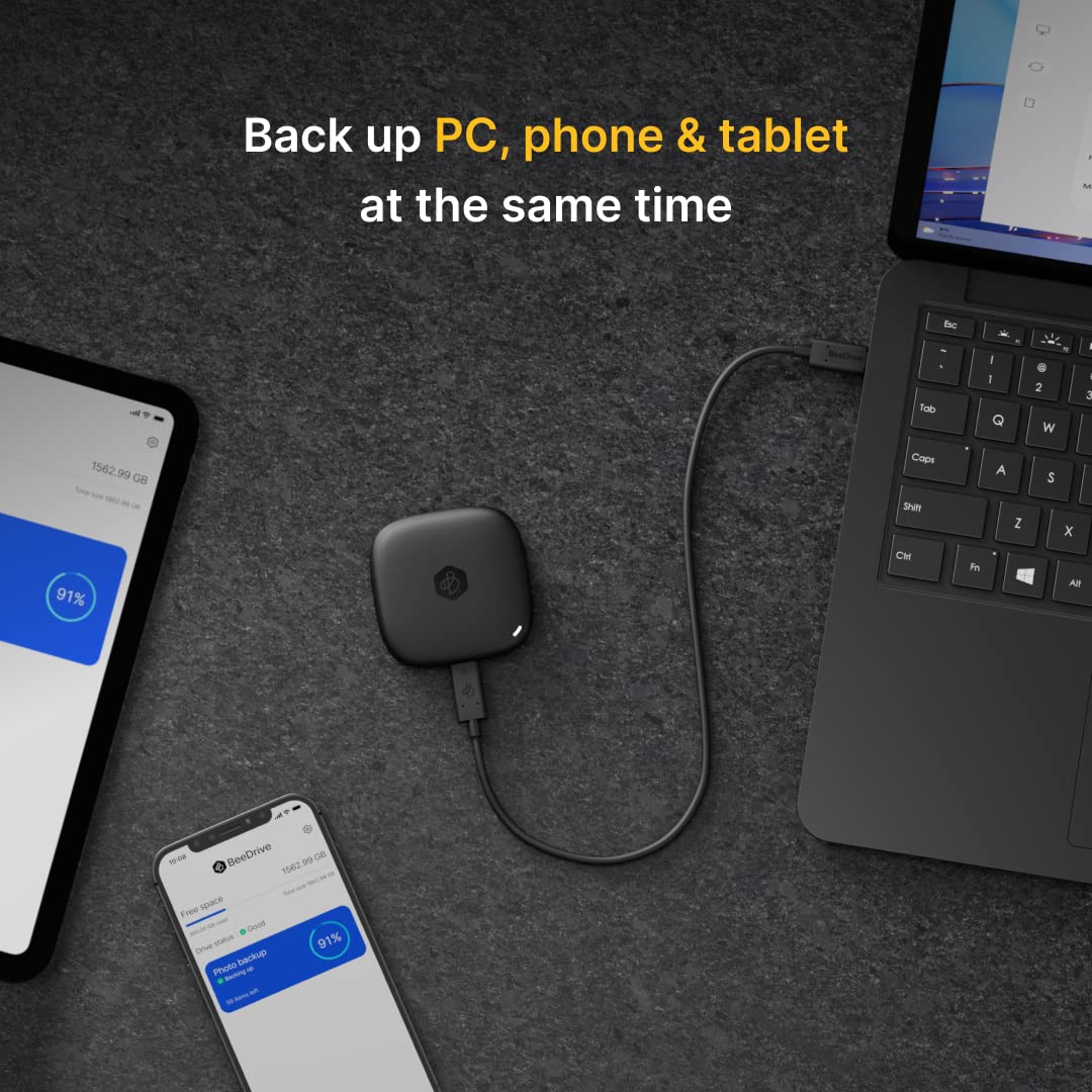 Synology Beedrive 1Tb  Simultaneously Back Up Windows Files & Ios/Android Photos  Transfer Files From Smartphone To Pc Over Wi-F