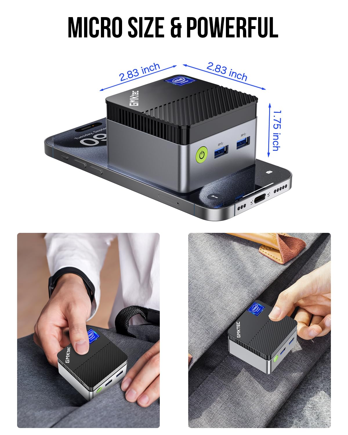 Gmktec Mini Pc N97 Windows 11 Pro Micro Desktop Computer, 12Th Gen Intel N97 (Up To 3.60Ghz) 12Gb Ddr5+512Gb Ssd For Business, S