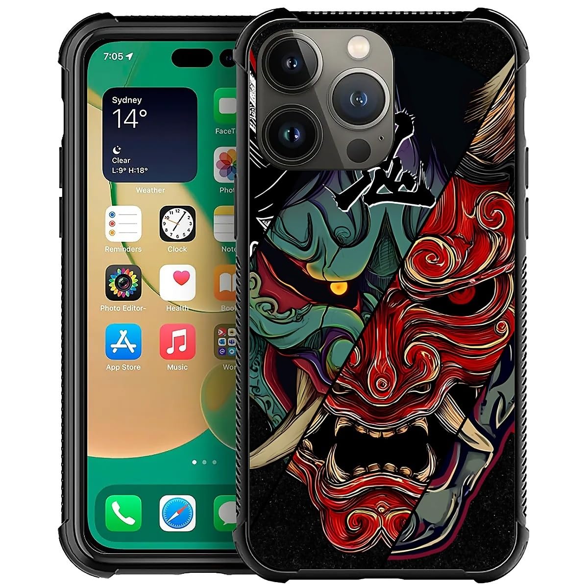 Deaorew for iPhone 14 Pro Case | Classic Slim Cover Design | Japanese Samurai