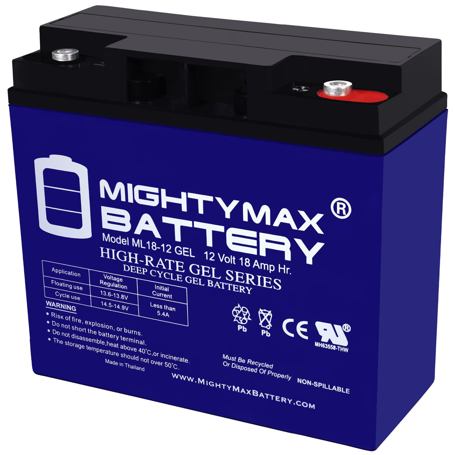 Mighty Max Battery 12V 18AH Gel Battery for Jump n Carry JNC660 JNCAIR JNC 660-4 Pack