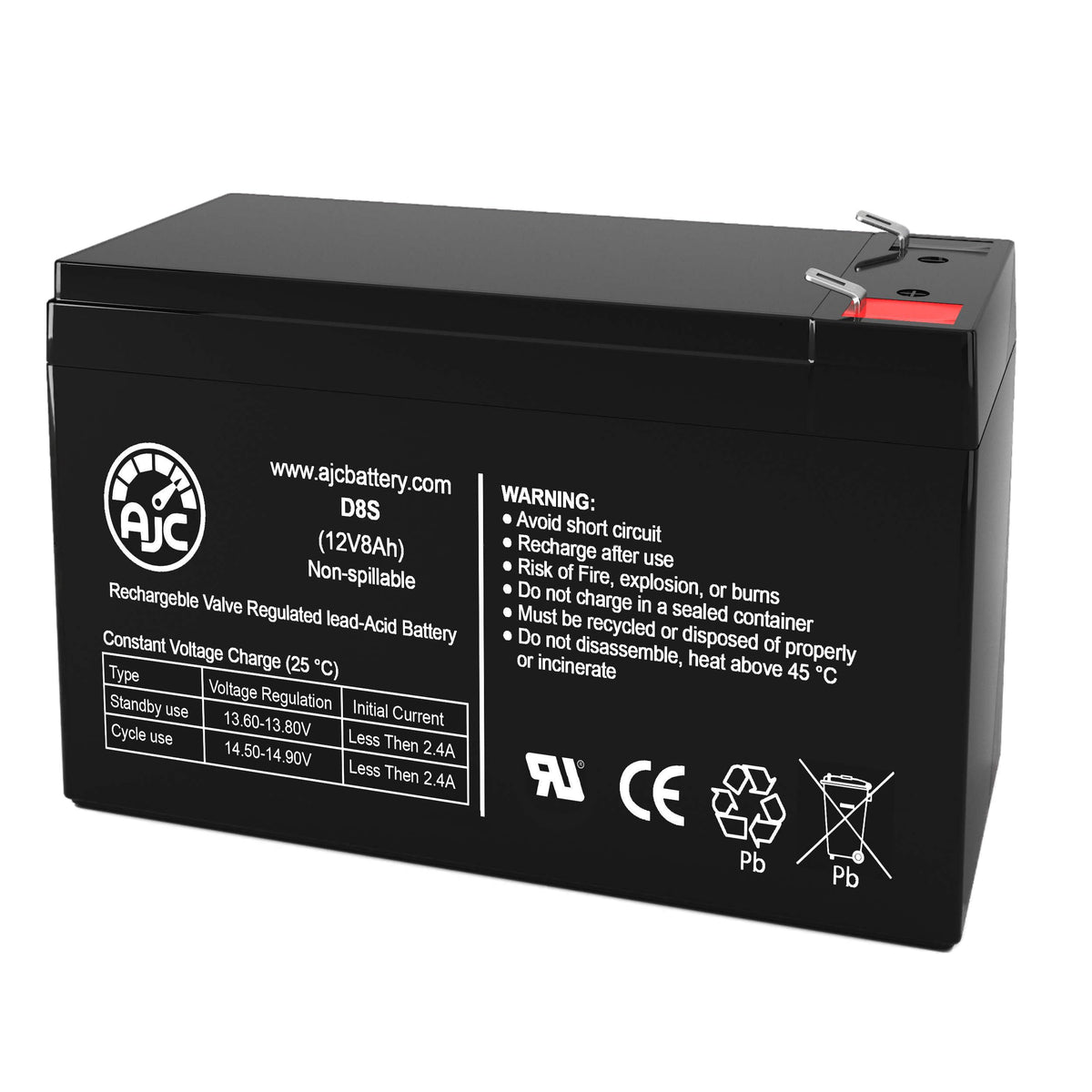 Ajc Battery Compatible With Apc Back Ups Back Ups 550 12V 8Ah Ups Battery
