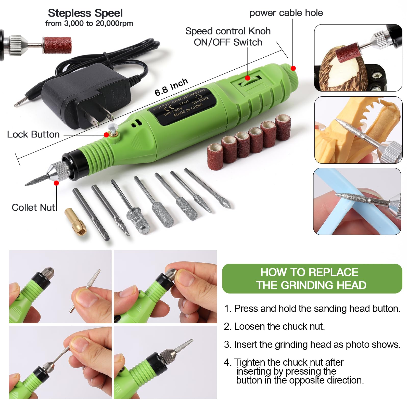 Hijirh 165 Pcs Pro Grade 3D Printing Tool Kit,3D Printer Tool Kits,Diverse 3D Printer Accessory Including Electric Polishing Mac