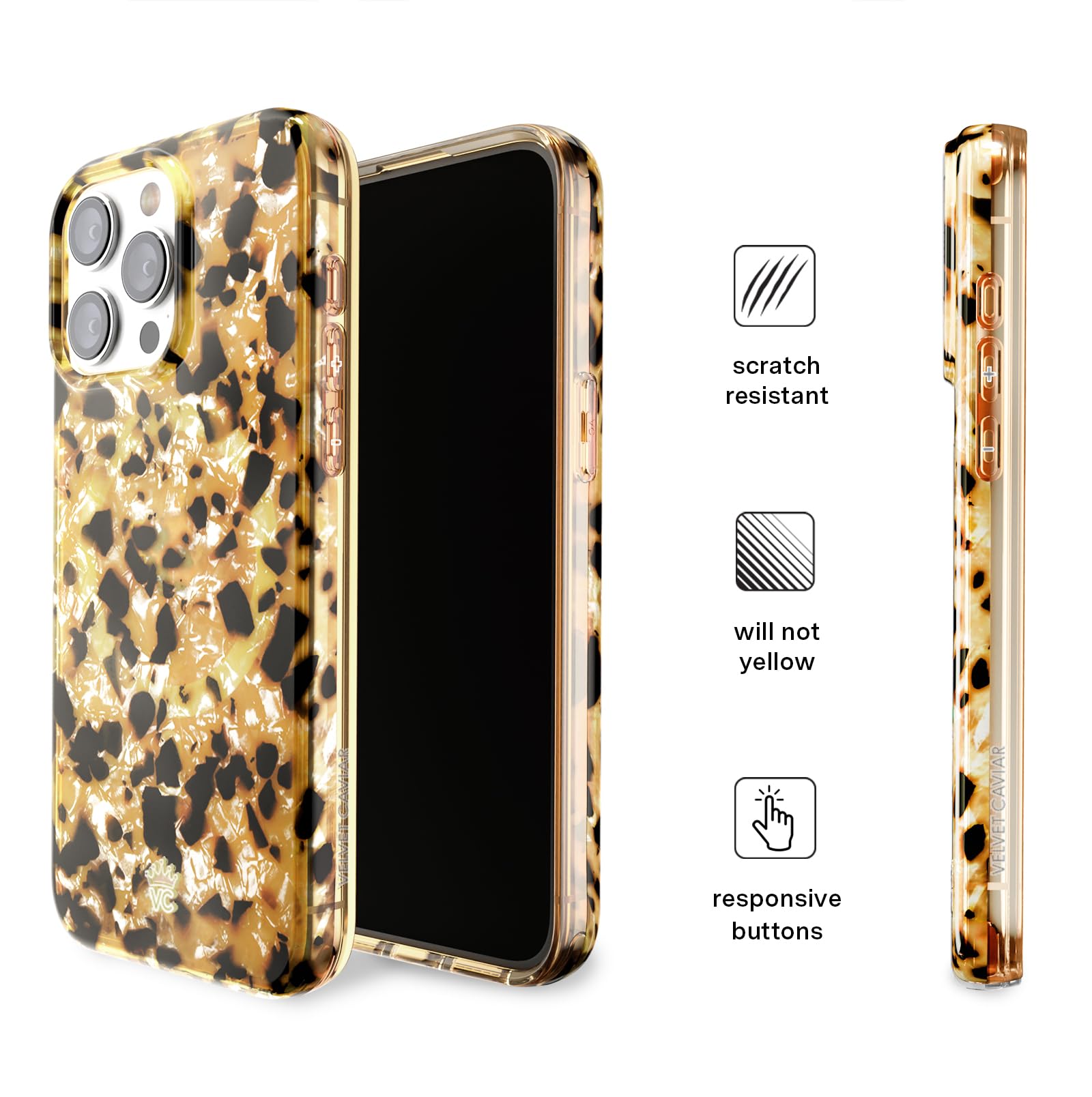 Velvet Caviar Tortoise Shell Phone Case For Iphone 15 Pro Max   Compatible With Magsafe   Luxury Designer Cases [8Ft Drop Tested