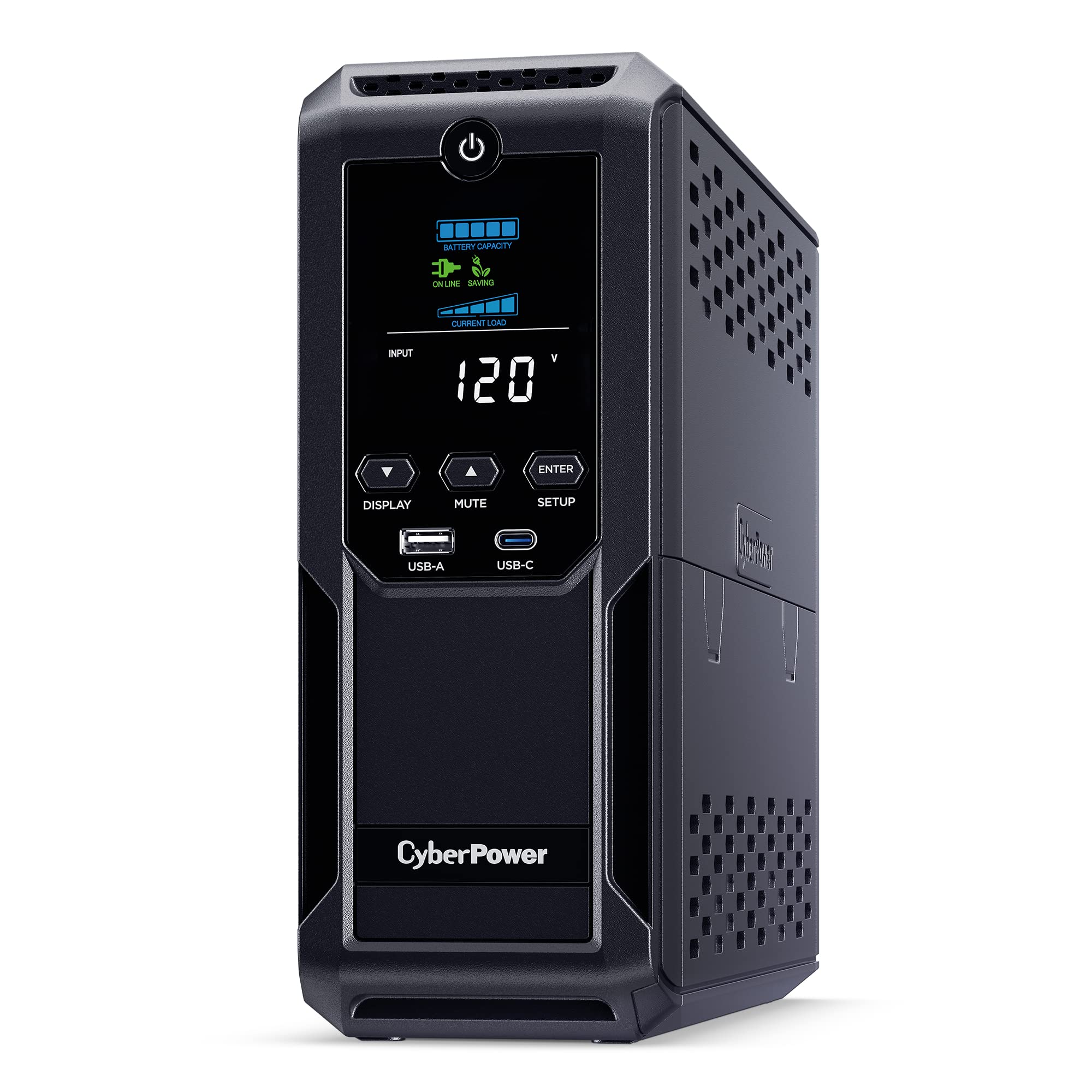 Cyberpower Cp1350Avrlcd3 Intelligent Lcd Ups System 1350Va815W 12 Outlets 2 Usb Ports Avr Mini Tower