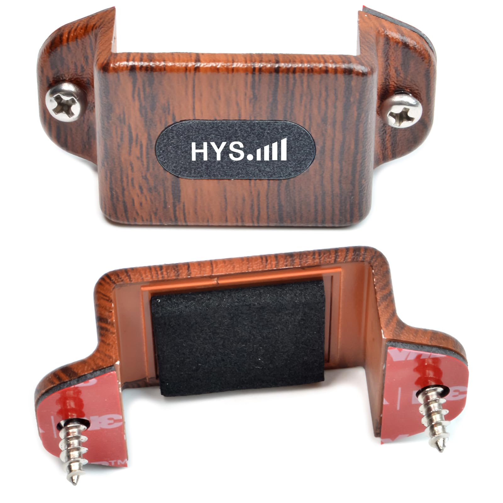 Hys Two Way Radio Single Side Radio Car Mount, Car Radio Mounting Kit With Screws For Handheld Cb Radio & Vhf Uhf Walkie Talkie (Packing Of 2Pcs)