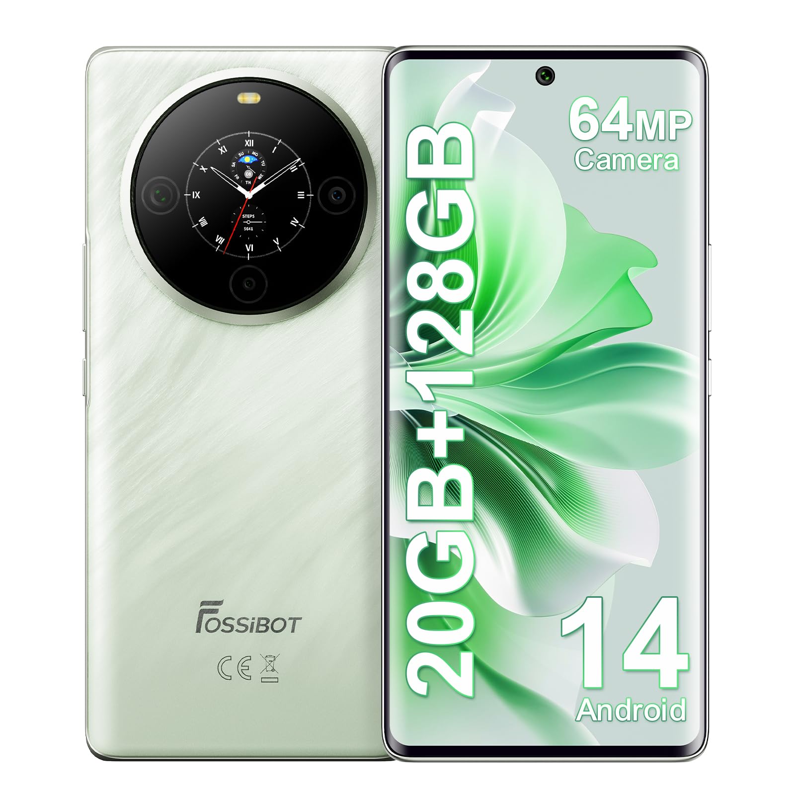 FOSSIBOT S3 Pro Unlocked Smartphone 6.67 FHD+ AMOLED Curved Display 1.09 Functional Rear Display MTK Helio G85 Chips 20GB+128GB 