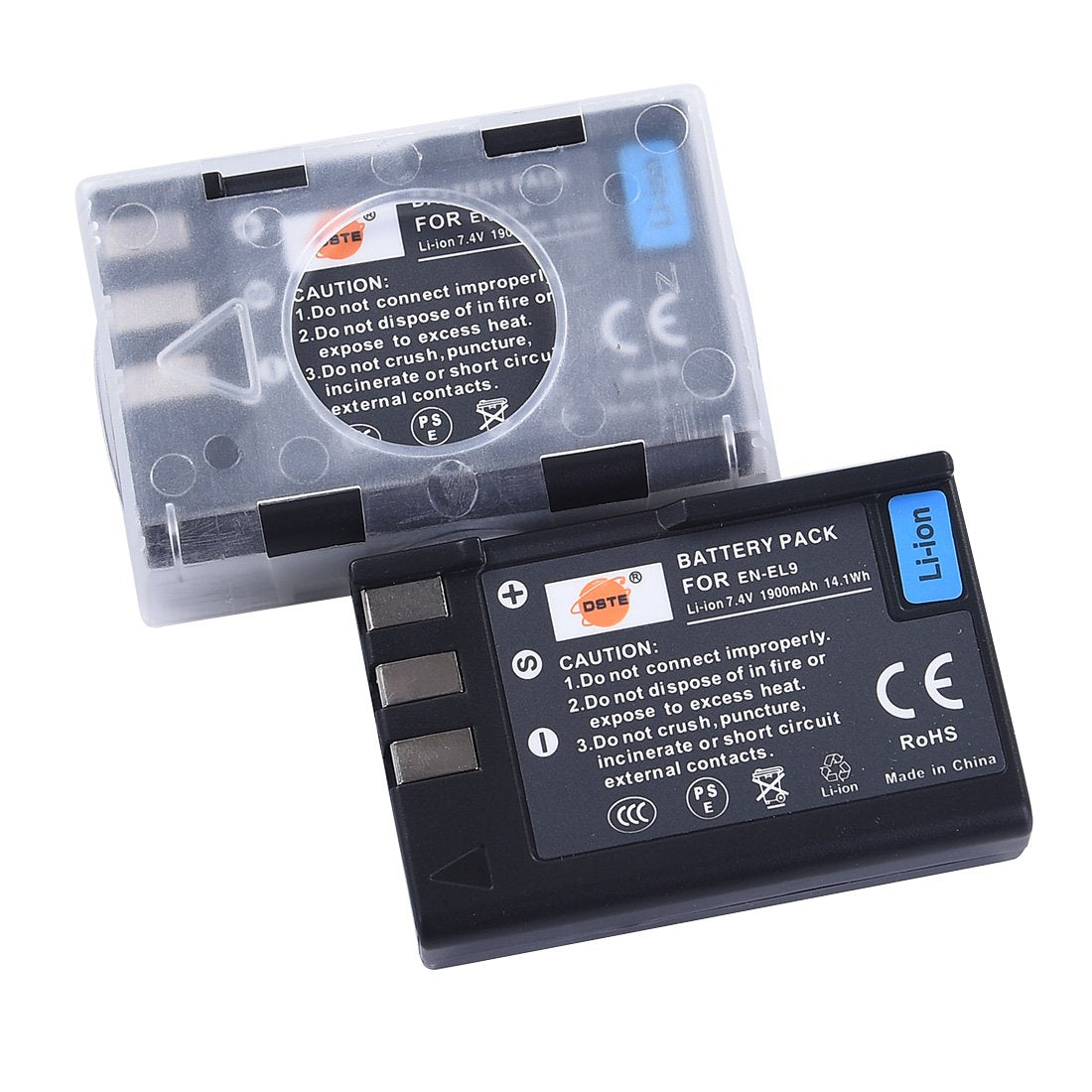 Dste    2X En El9 Rechargeable Li Ion Battery For Nikon D40 D40X D60 D3000 D5000 Digital Camera As Enel9 En El9A