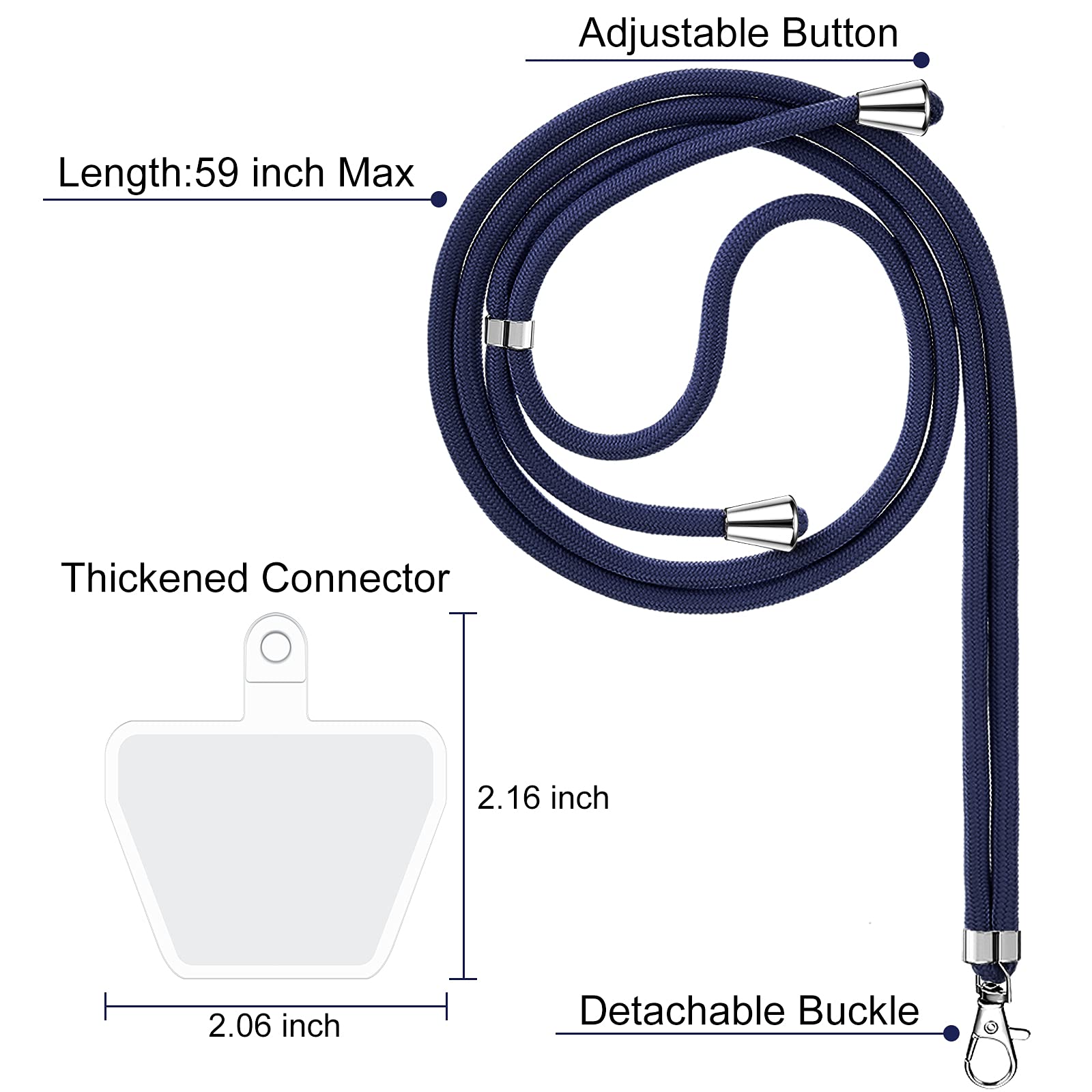 4 Pieces Universal Cell Phone Lanyard Crossbody Adjustable Nylon Phone Lanyard For Around Neck For Most Phones (Neutral Color Se